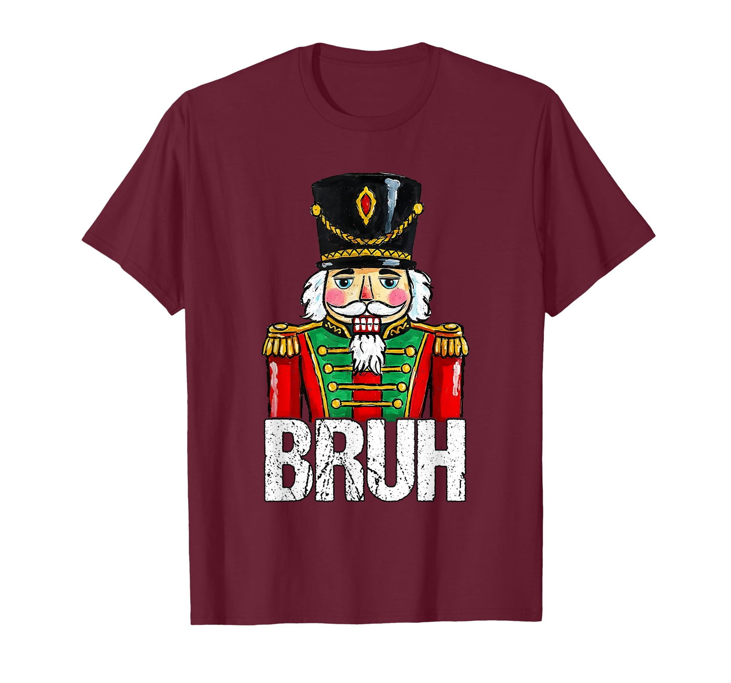 Bruh Christmas Nutcracker Santa Claus Holiday Xmas Mens Boys T-Shirt
