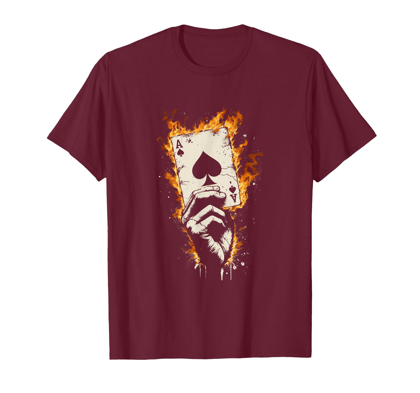 Ace Of Spades Burning - Vintage Favorite Card Game Lover T-Shirt