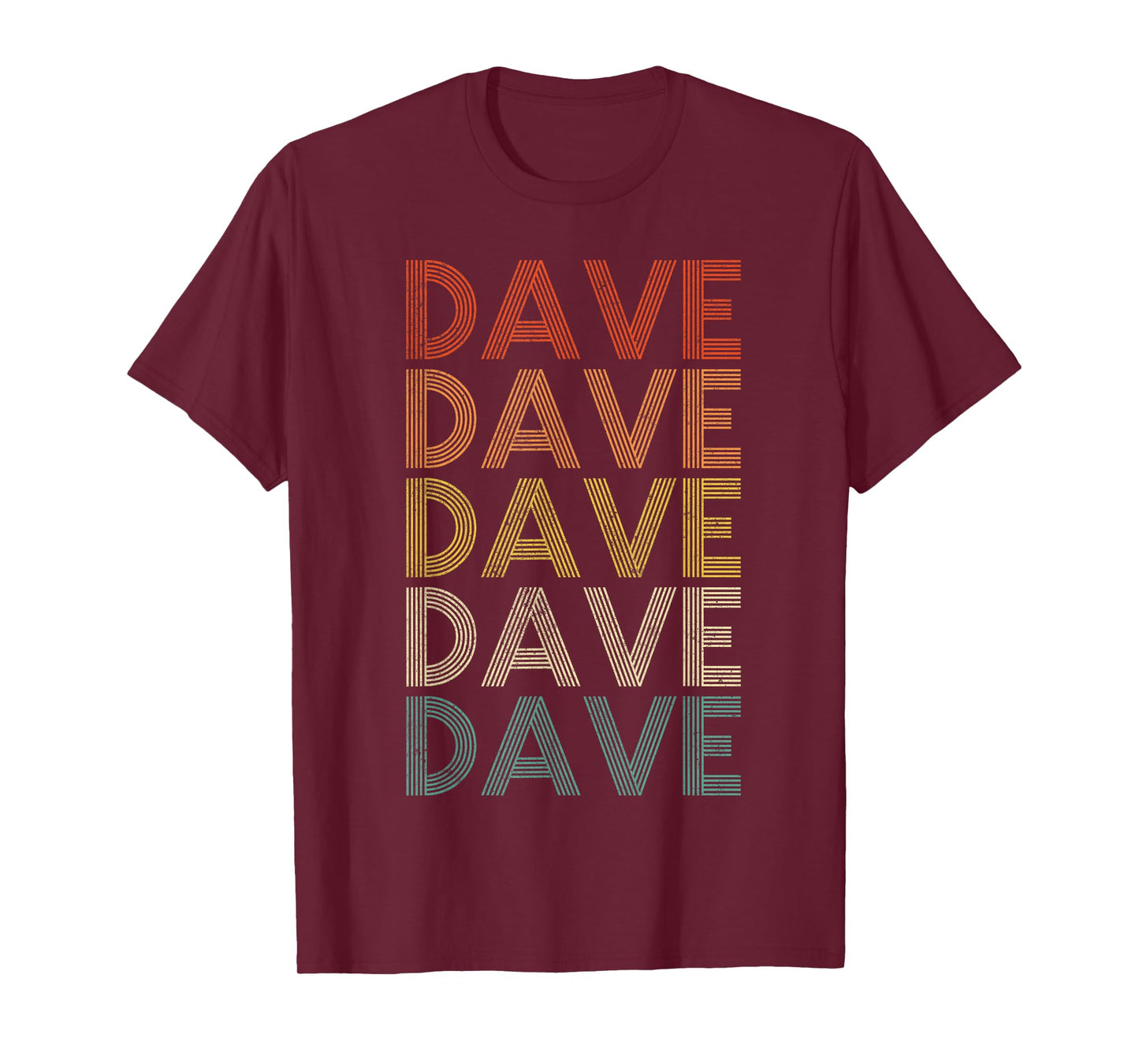 Dave Gifts Vintage Retro T-Shirt, Men's Unisex-Adults, Short Sleeve, Black, Small, Crew Neck, Retro, Classic Fit, Polyester 100%