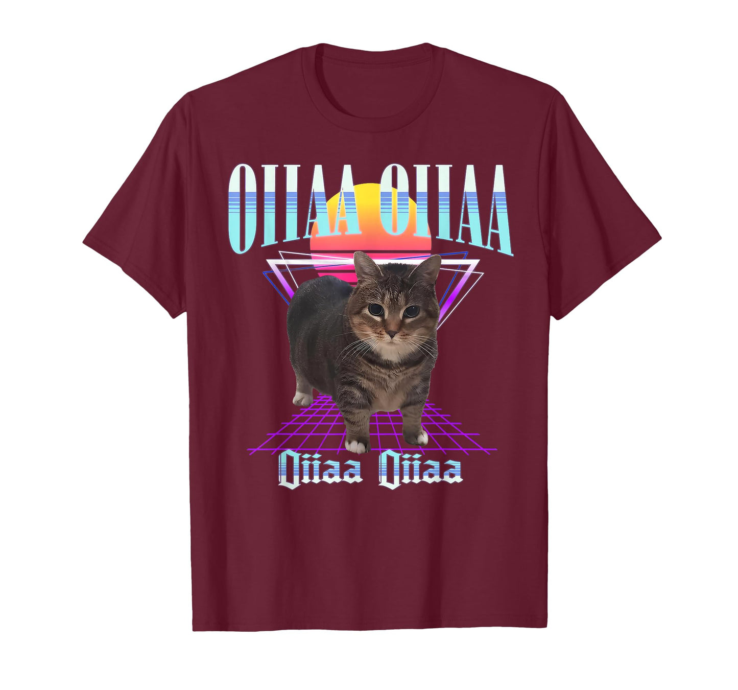 Oiia Oiia Cat Meme Funny Spining Cat Gifts For Men Women Kid T-Shirt