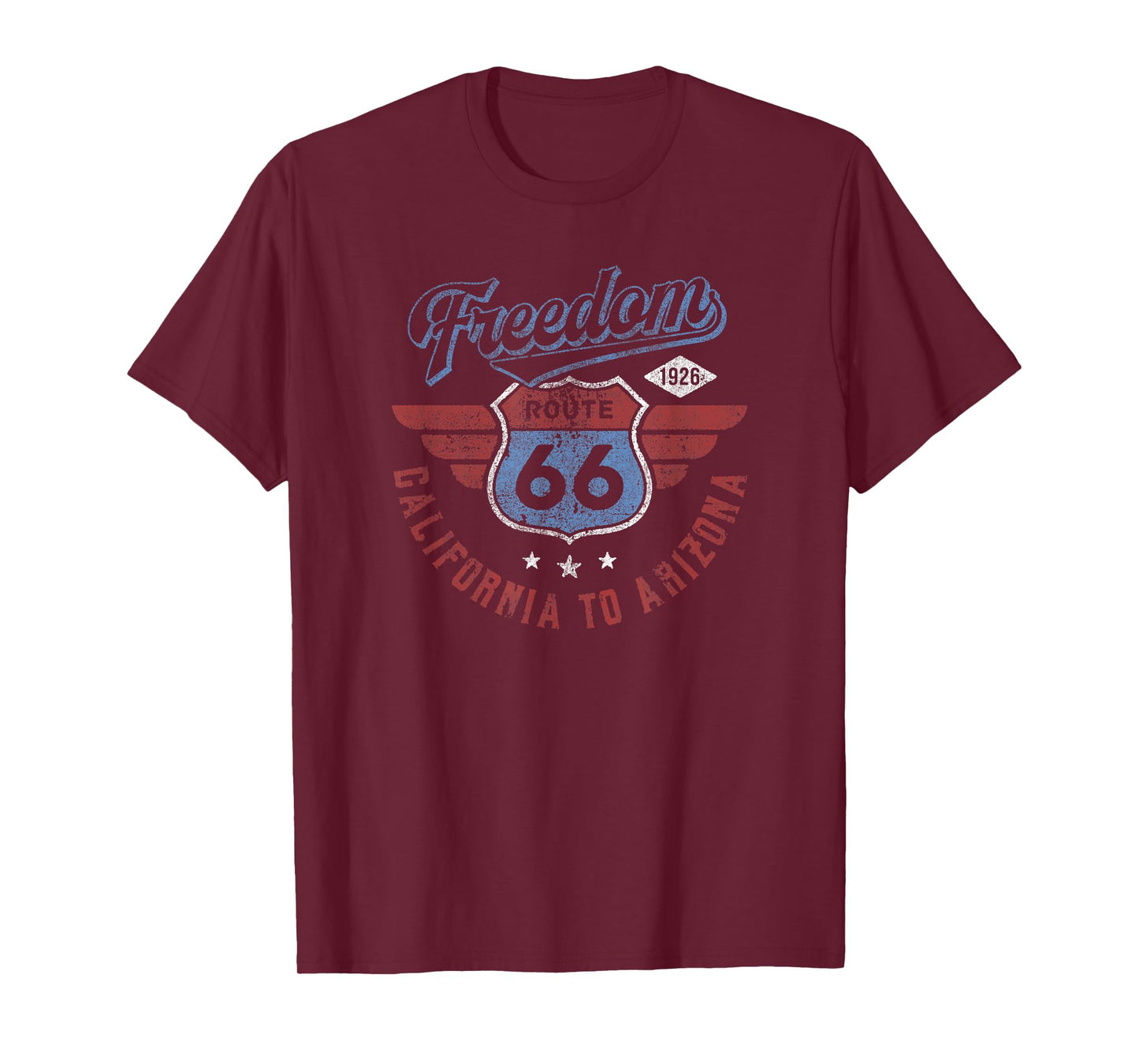 Trendy Route 66 Vintage American Logo T-Shirt