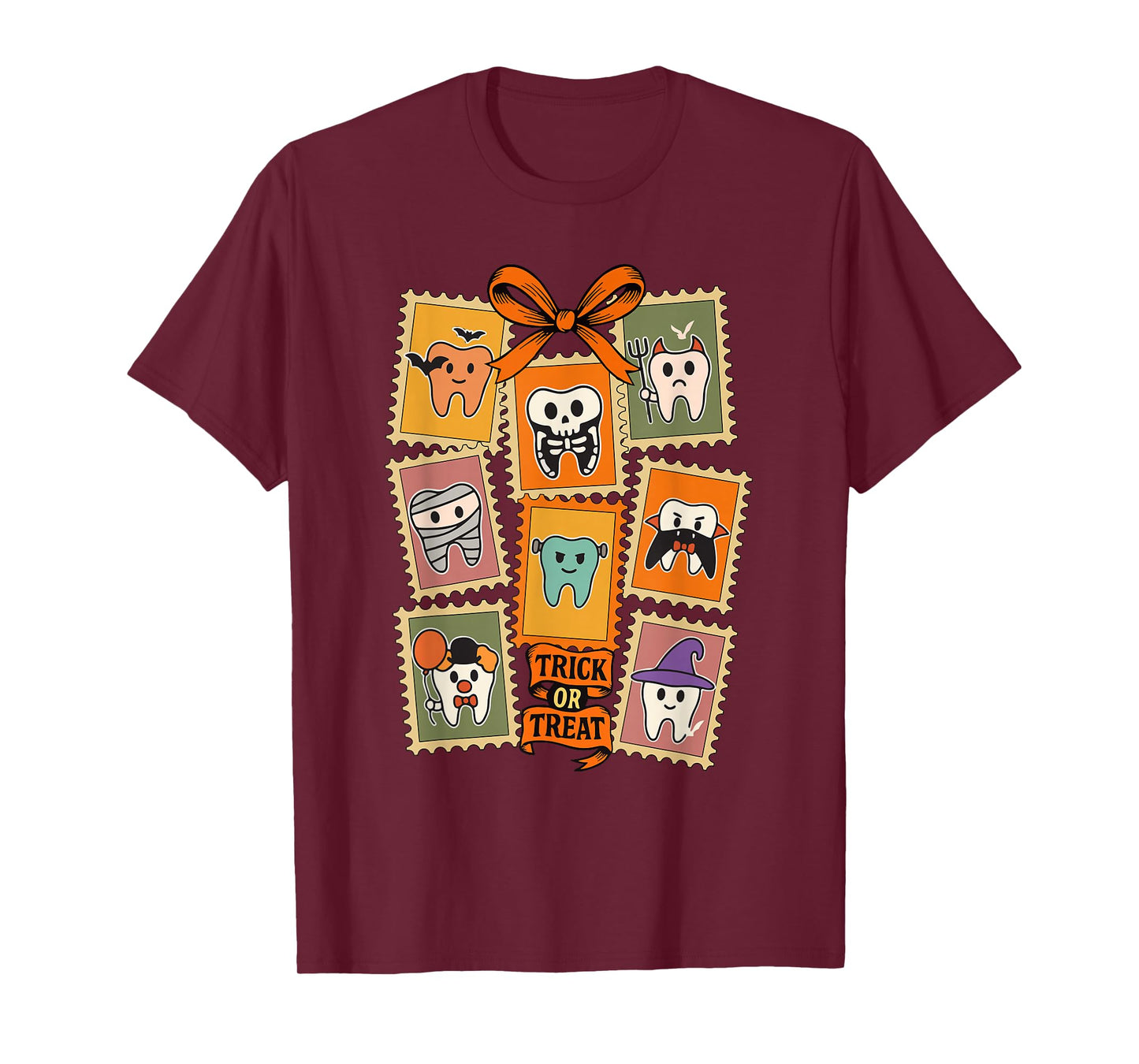 Funny Dental Squad Halloween Stamp Icons Costume Men Women T-Shirt