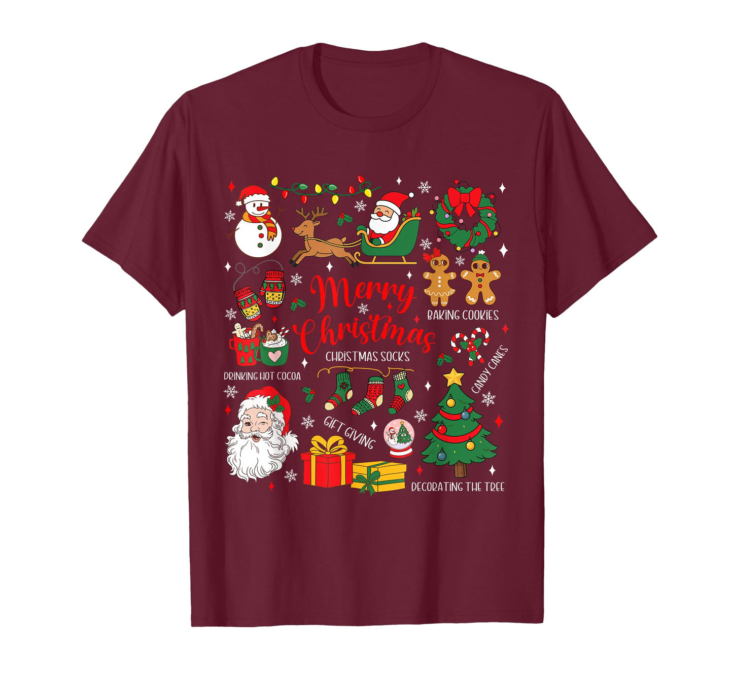 Merry Christmas Retro Santa Claus Tis The Season Christmas T-Shirt
