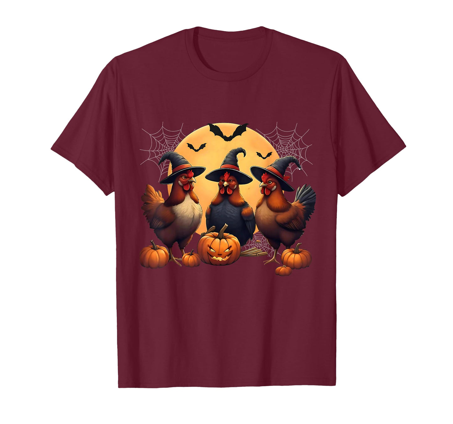 Cute Chickens Witch Pet Halloween Matching Family Farm T-Shirt
