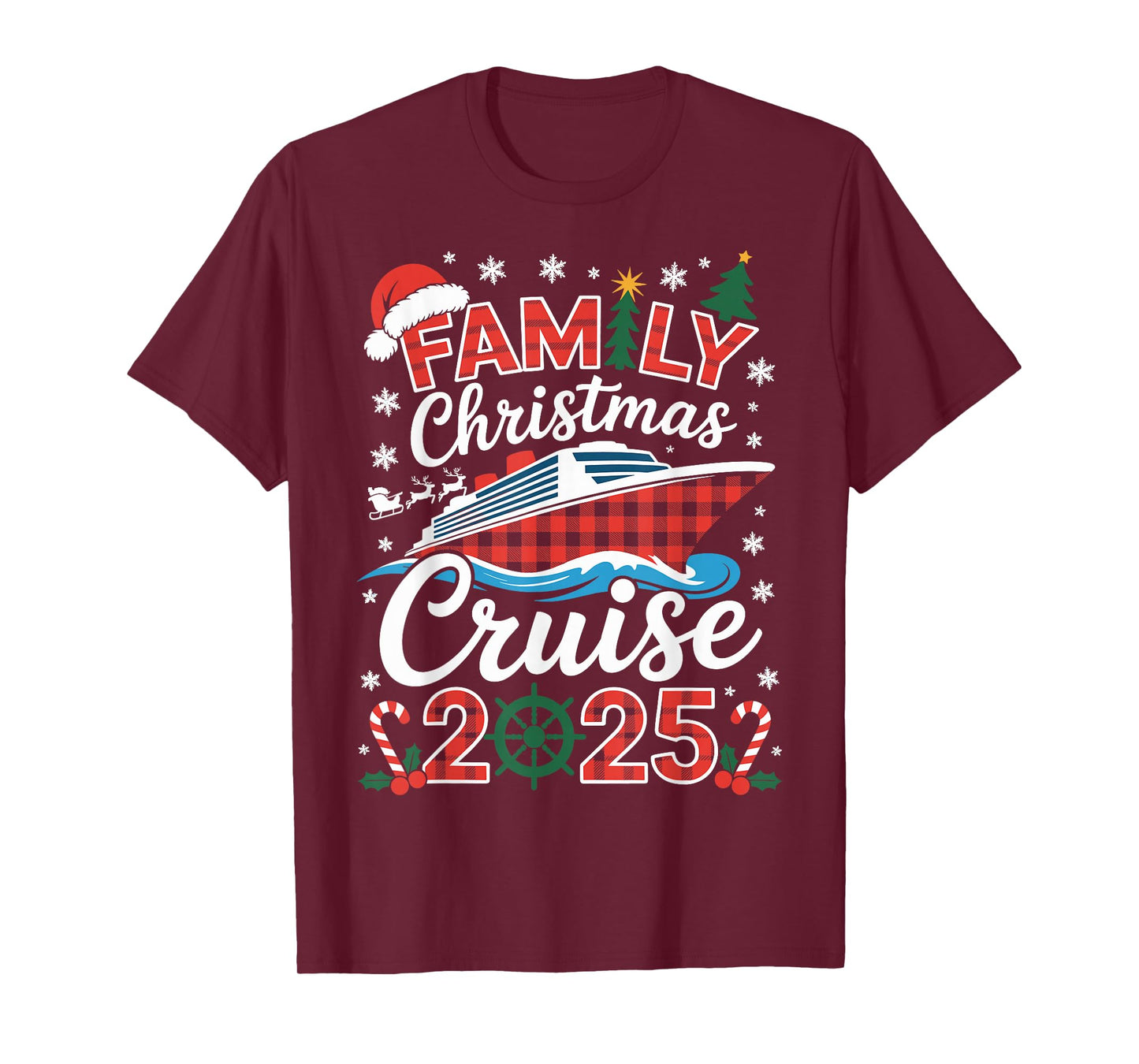 Family Christmas Cruise 2025 Holiday Vacations for Men Women T-Shirt