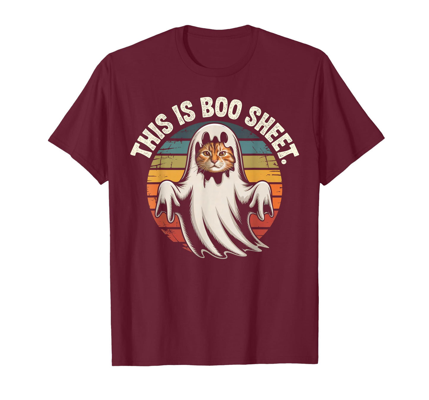This is Boo Sheet Halloween Ghost Boos Cat Spooky Fun Party T-Shirt