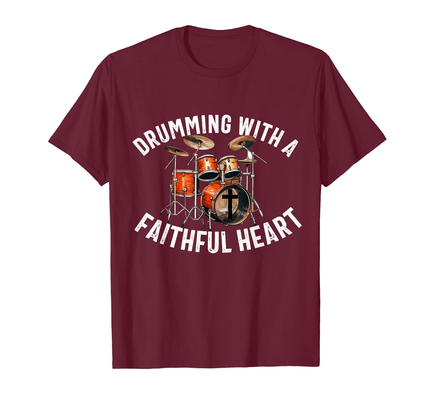 Christian Drummer Drum Player Stick Men Jesus Worship Music T-Shirt
