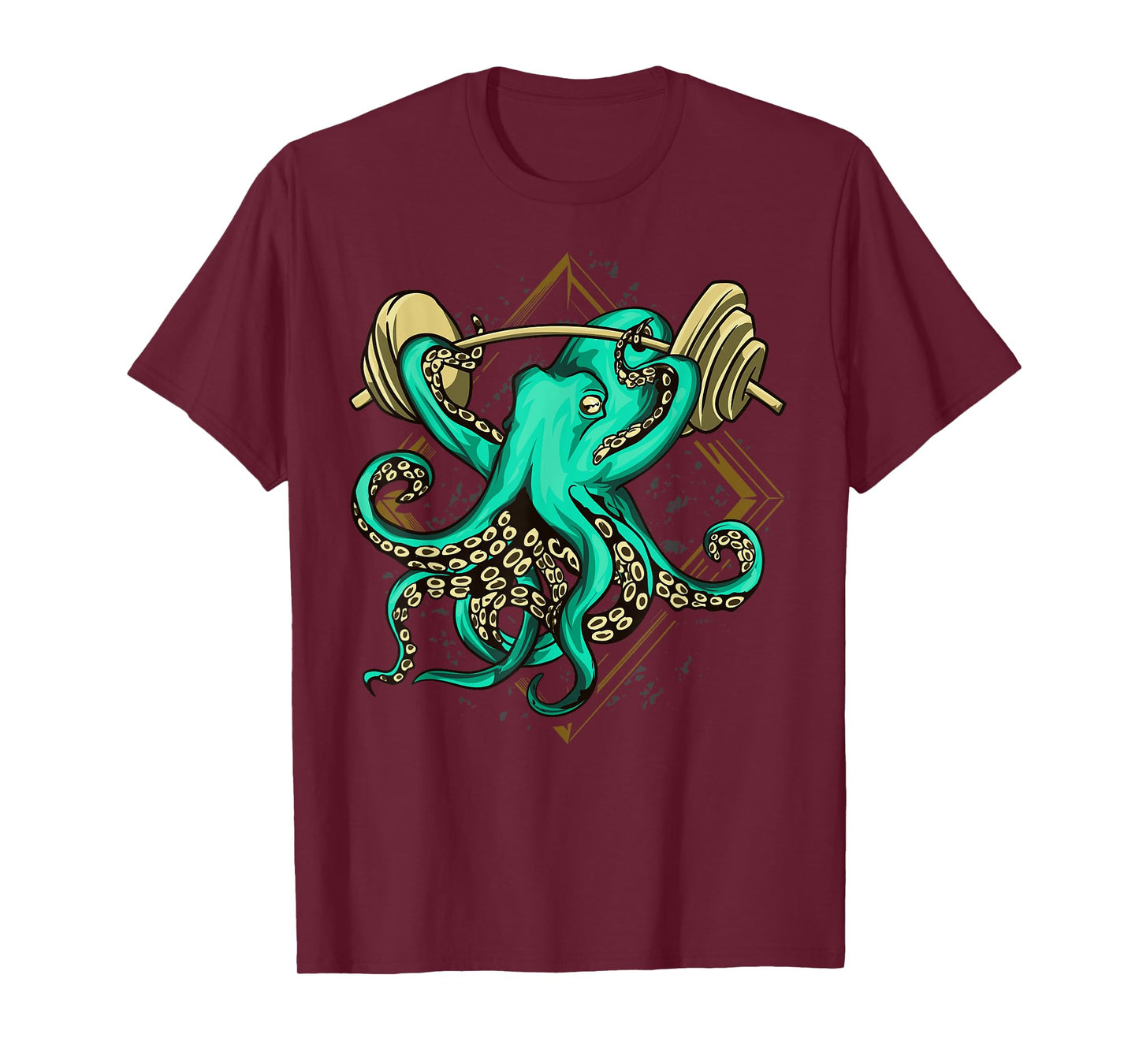 Octopus Weight Lifting Barbells Workout Fitness Bodybuilder T-Shirt