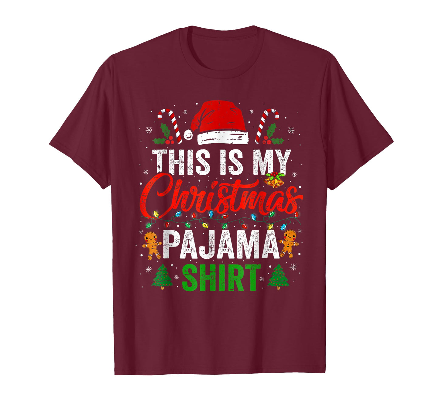 This is My Christmas Pajama Shirt Funny Xmas PJs Men Women T-Shirt