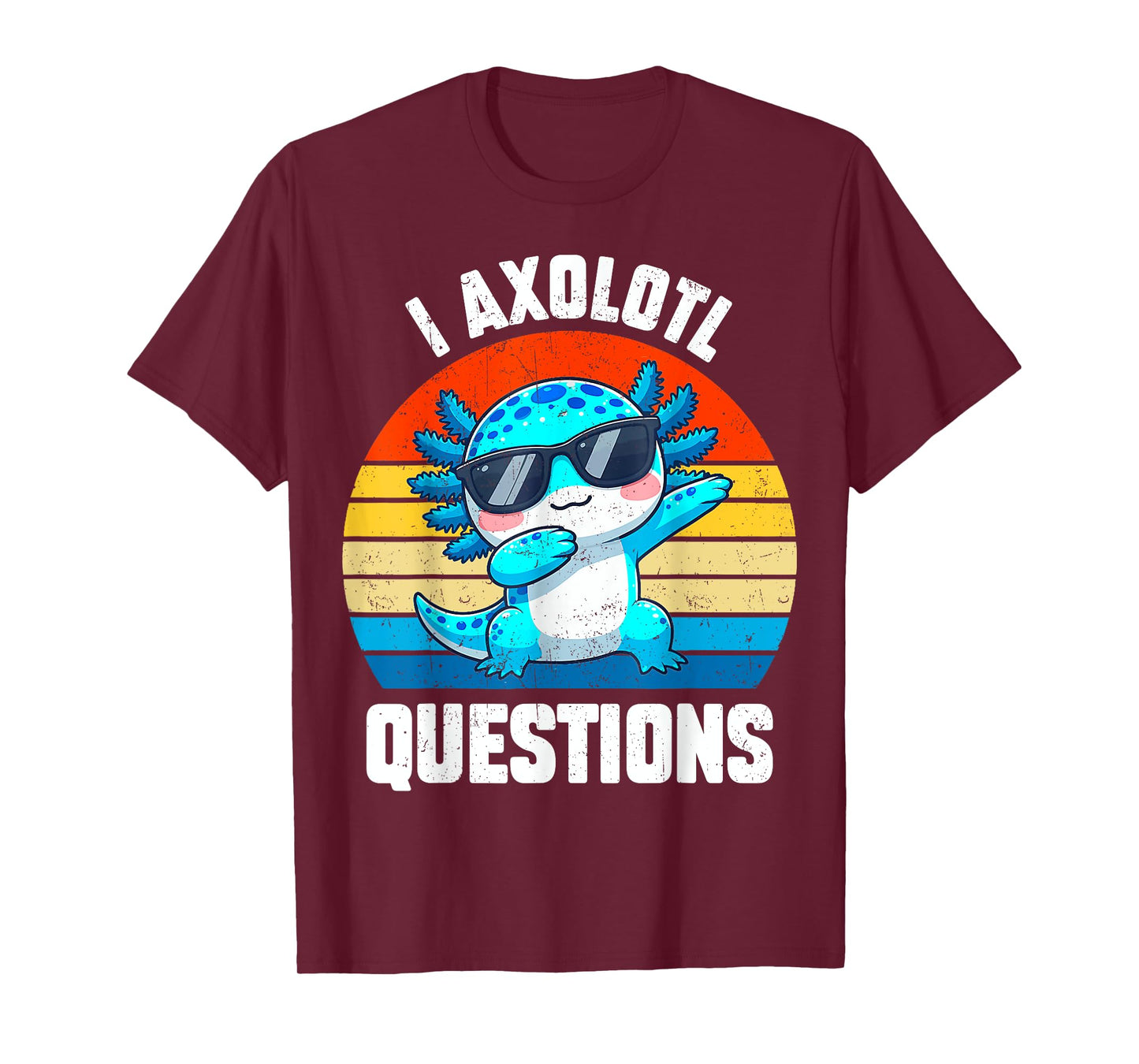 CuteI Axolotl Questions Kids Toddler Teens Boy Anime Kawaii T-Shirt