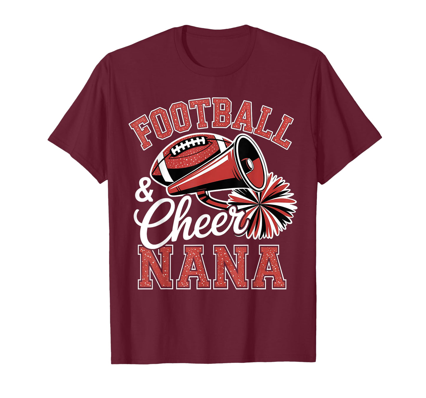 Football Cheer Nana for Women Men Vintage Cheerleader T-Shirt