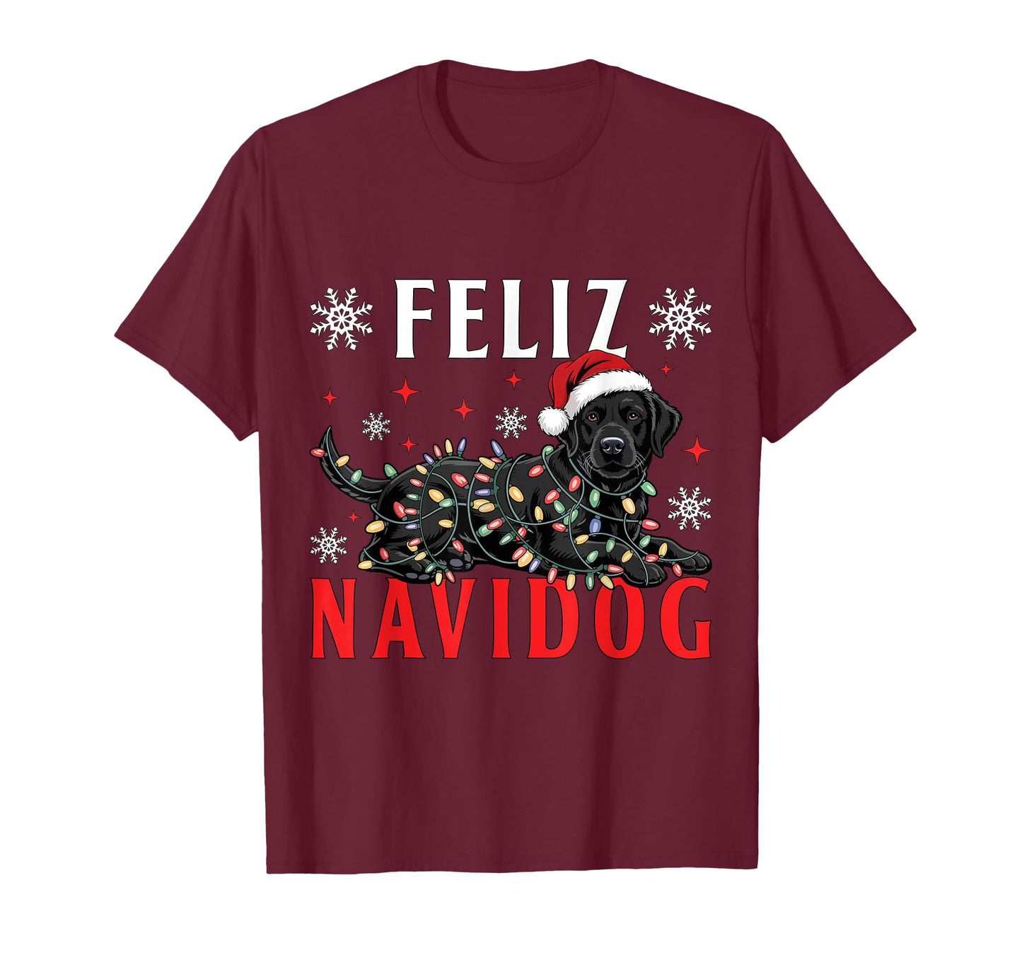 Feliz Navidog Dog Funny Christmas Ugly Christmas T-Shirt
