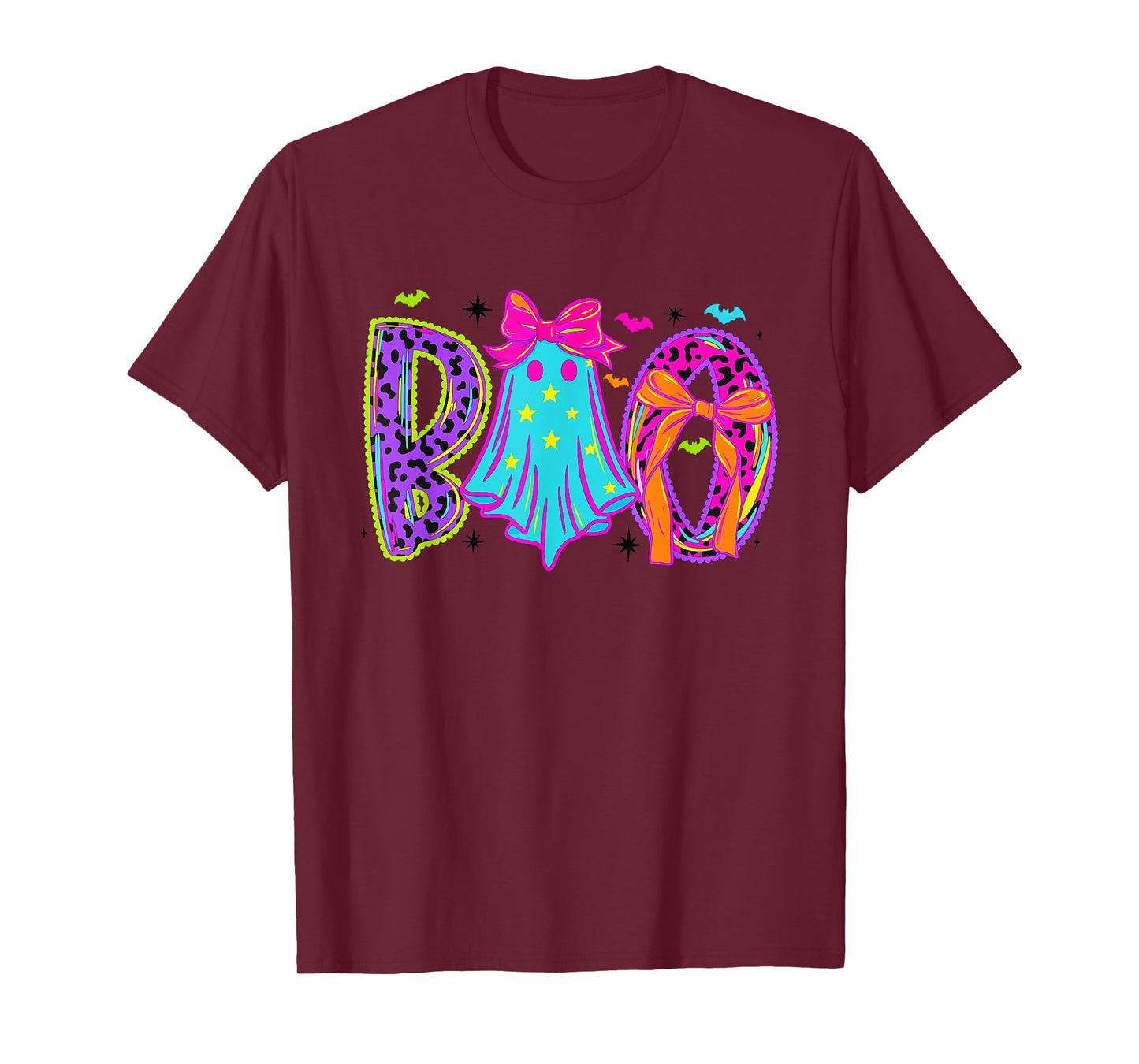 Lace Halloween Boo Ghost Witch Funny Spooky Season T-Shirt