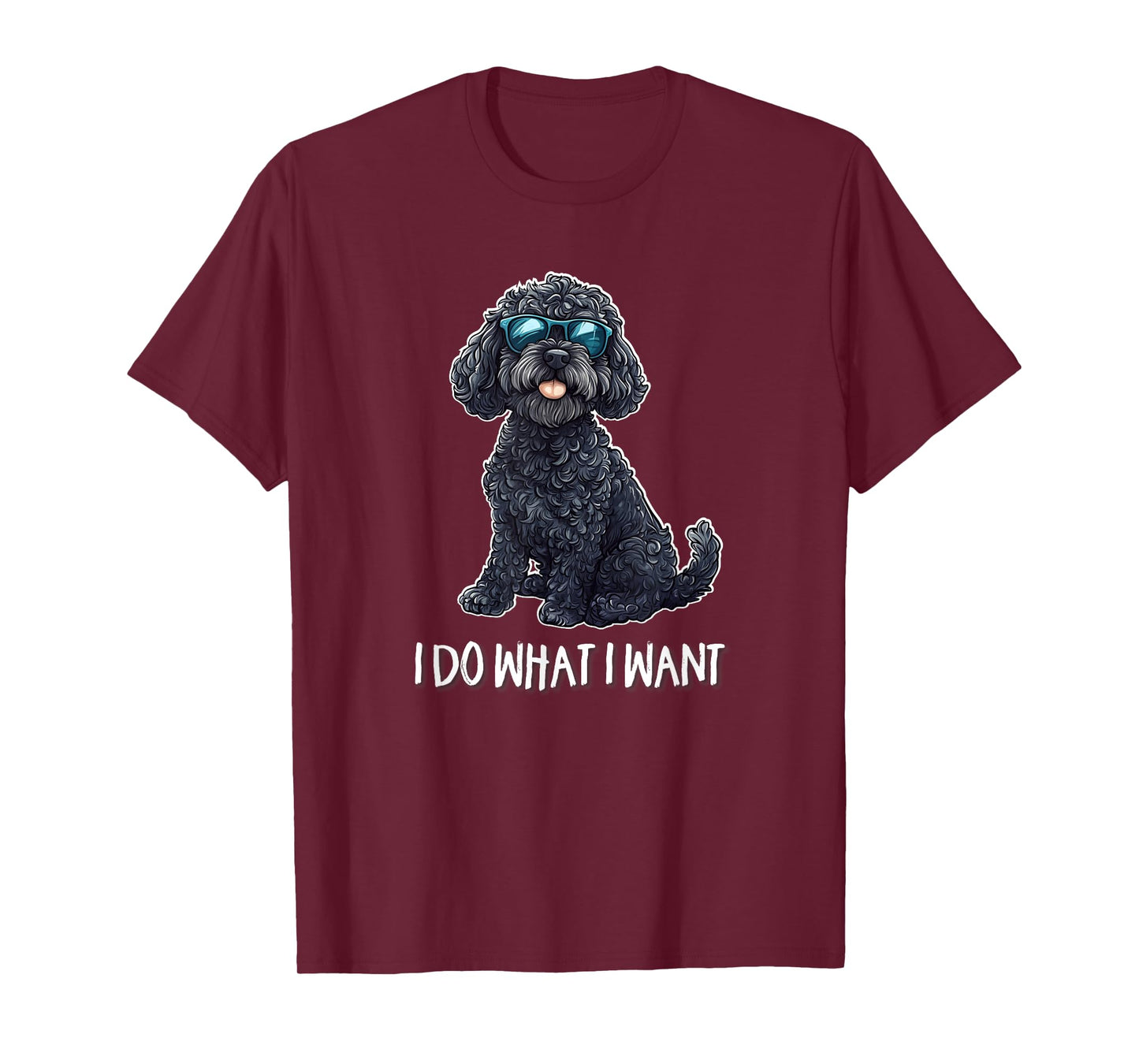 Cute Illustration I Do What I Want Black Cockapoo Lover T-Shirt