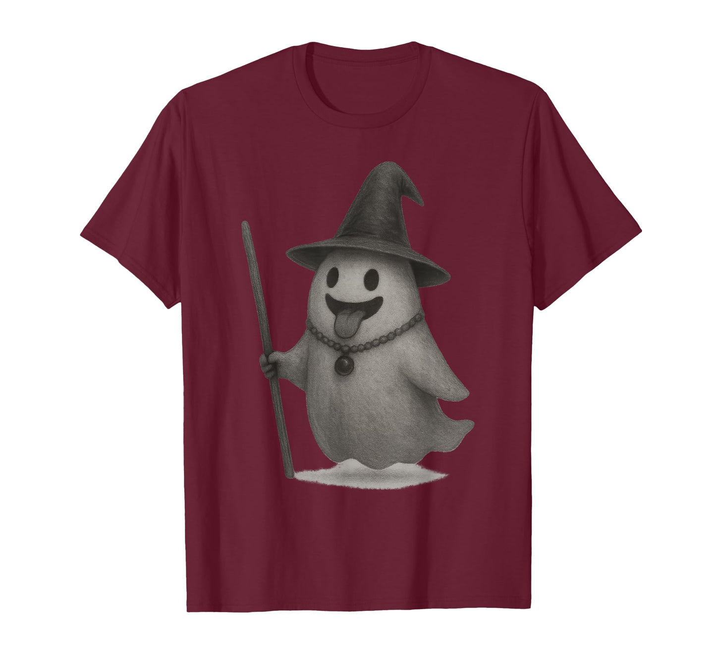 Vintage Wizard Ghost Boo Weird Funny Halloween Ghost Meme T-Shirt