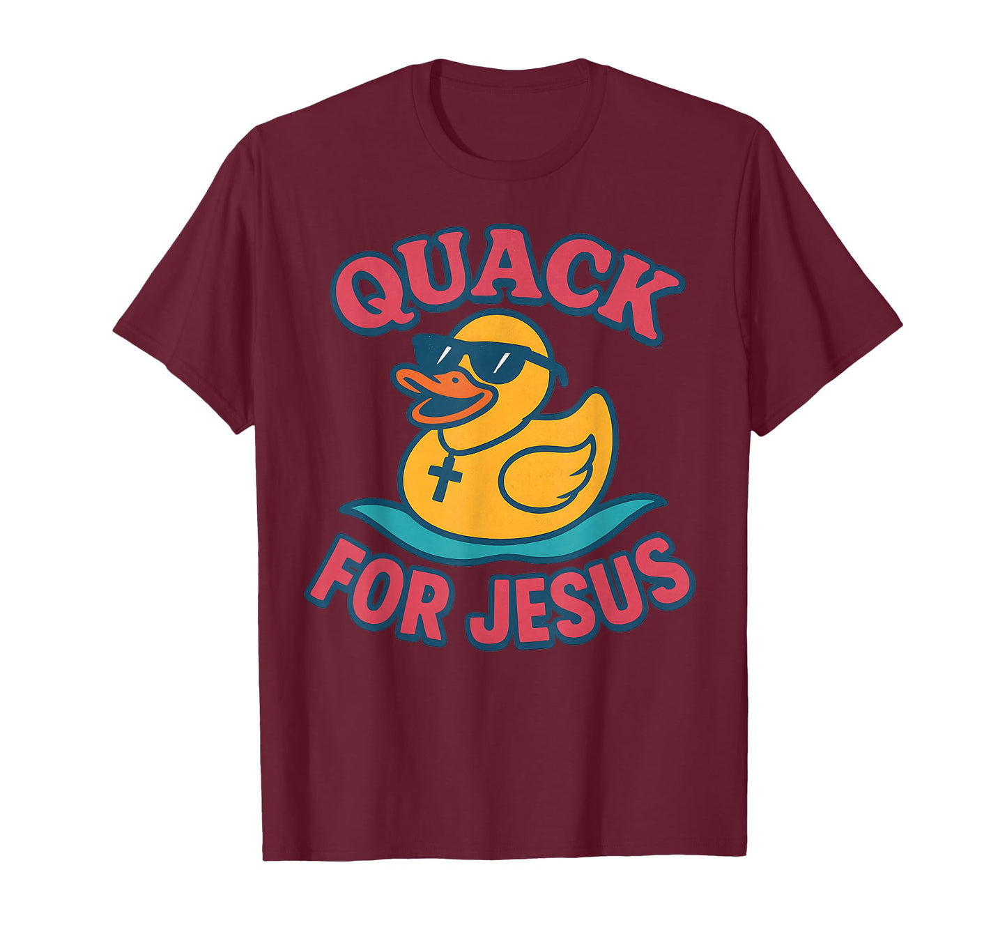 Retro Rubber Duck Christian Rubber Ducky Quack For Jesus 70s T-Shirt