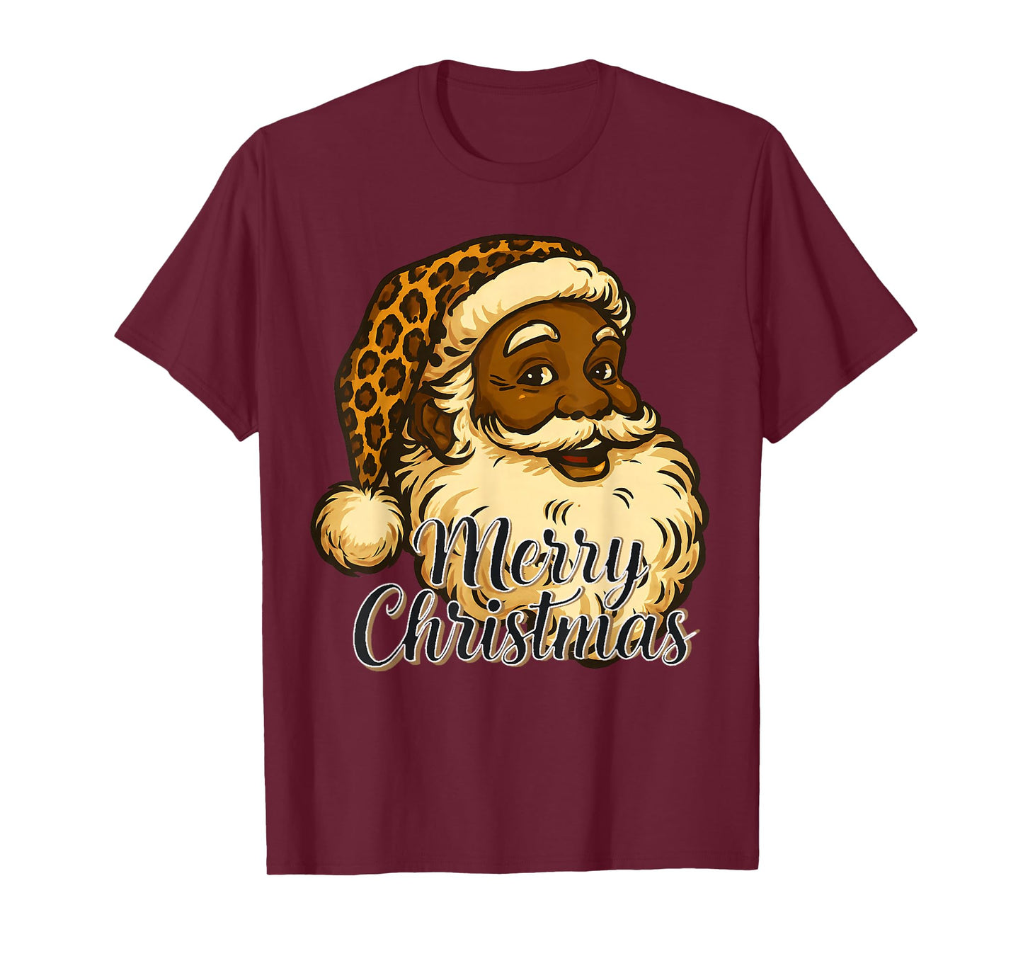 African American Christmas Cute Santa Holiday Xmas Men Women T-Shirt