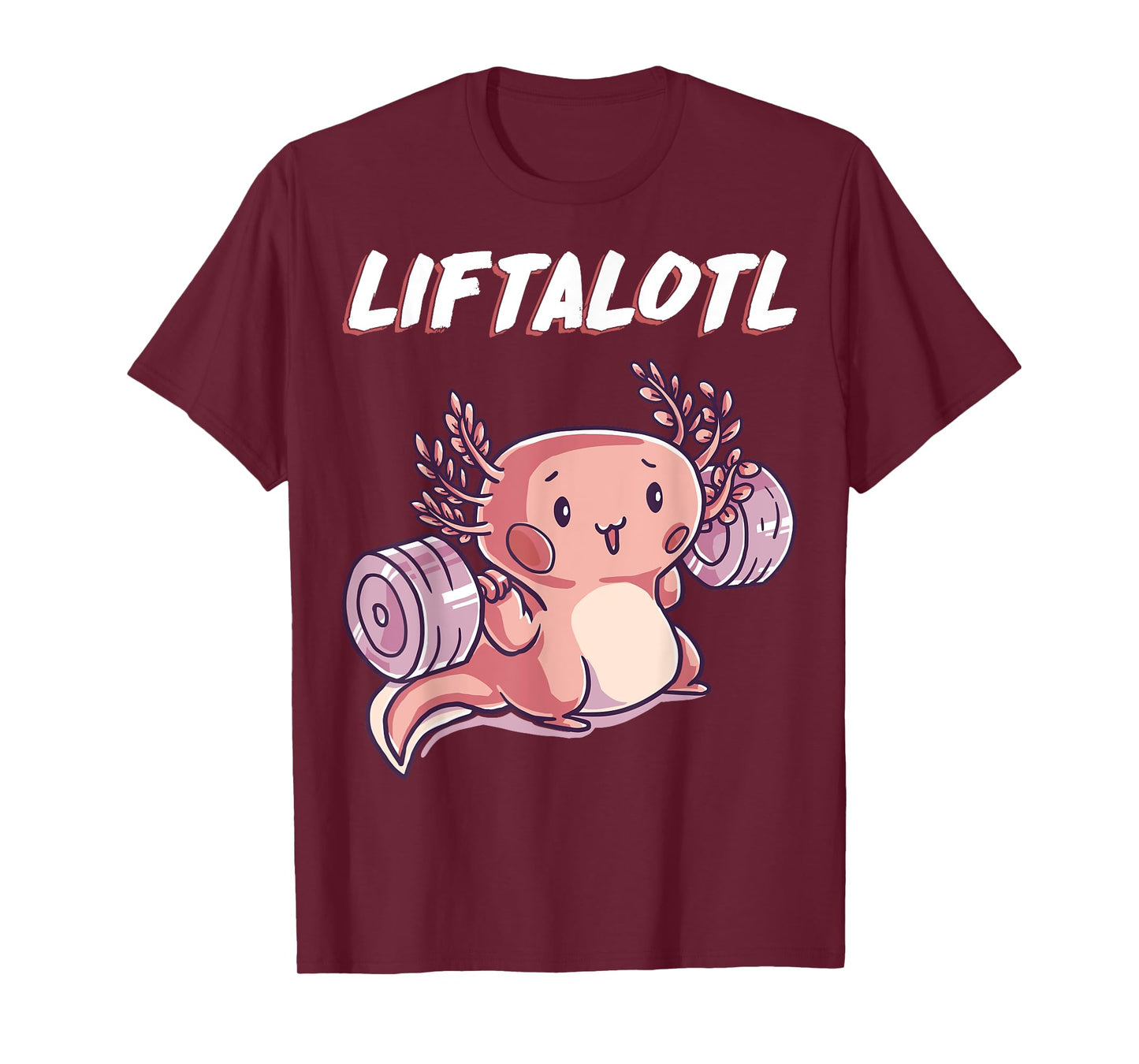 BCC Liftalotl Weightlifting Axolotl Amphibian Strength Gym T-Shirt - Unisex-Adults, Black, Small