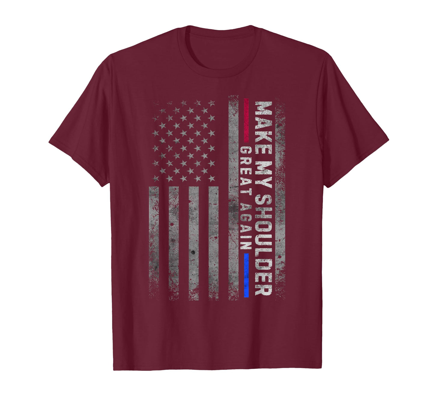 Make my Shoulder Great Again Vintage American Flag Surgery T-Shirt
