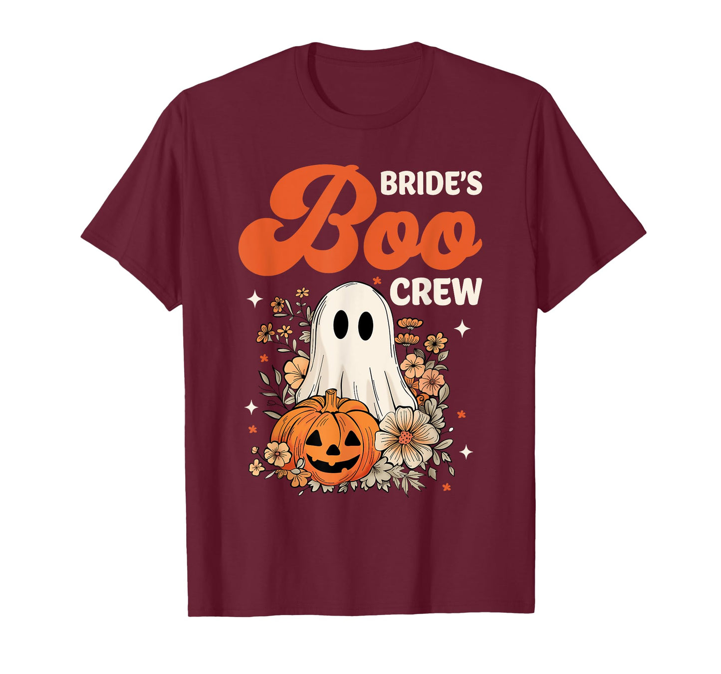 Bride's Boo Crew Wildflower Ghost Halloween Bachelorette T-Shirt