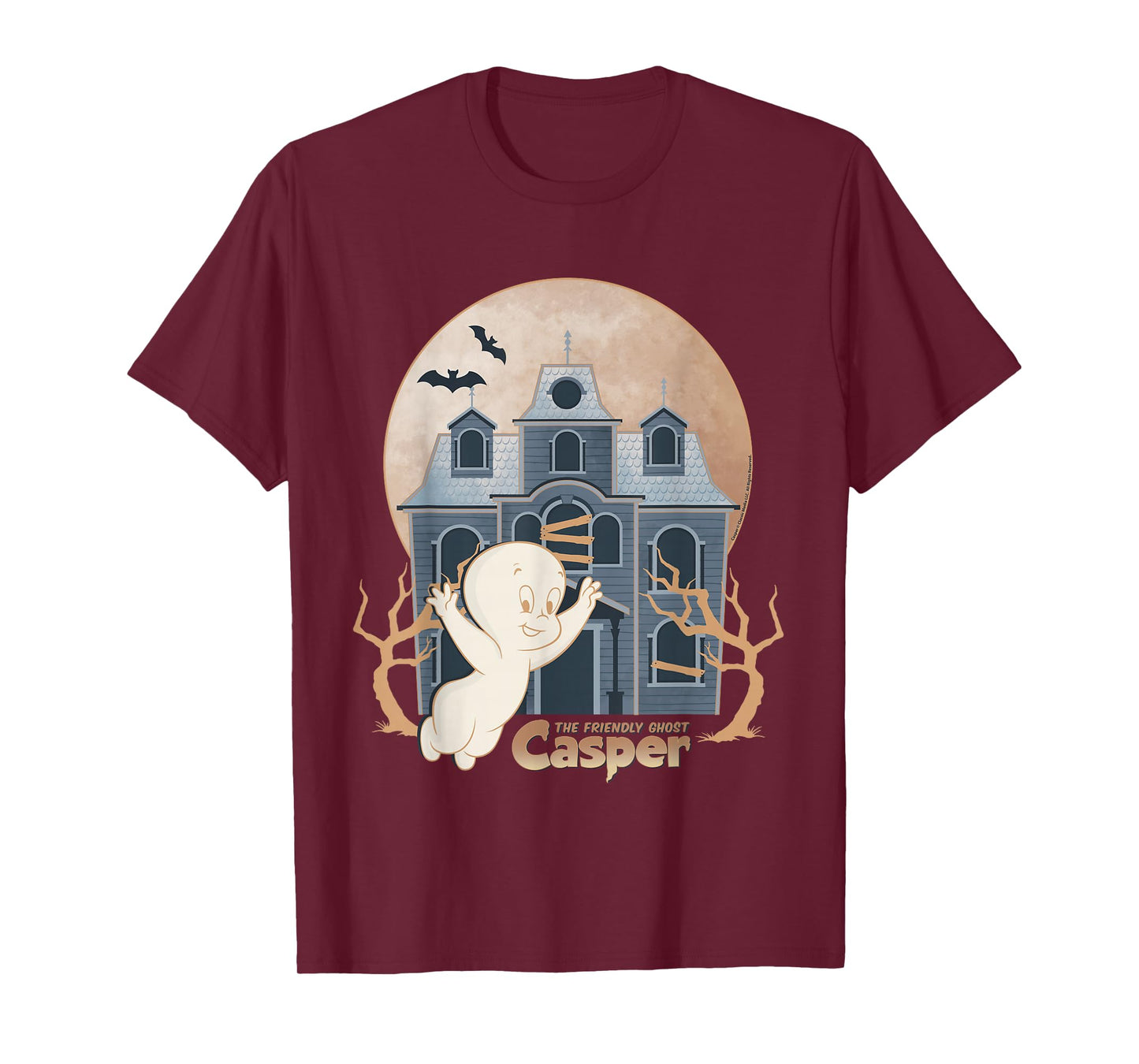 Casper The Friendly Ghost Haunted House Glow T-Shirt