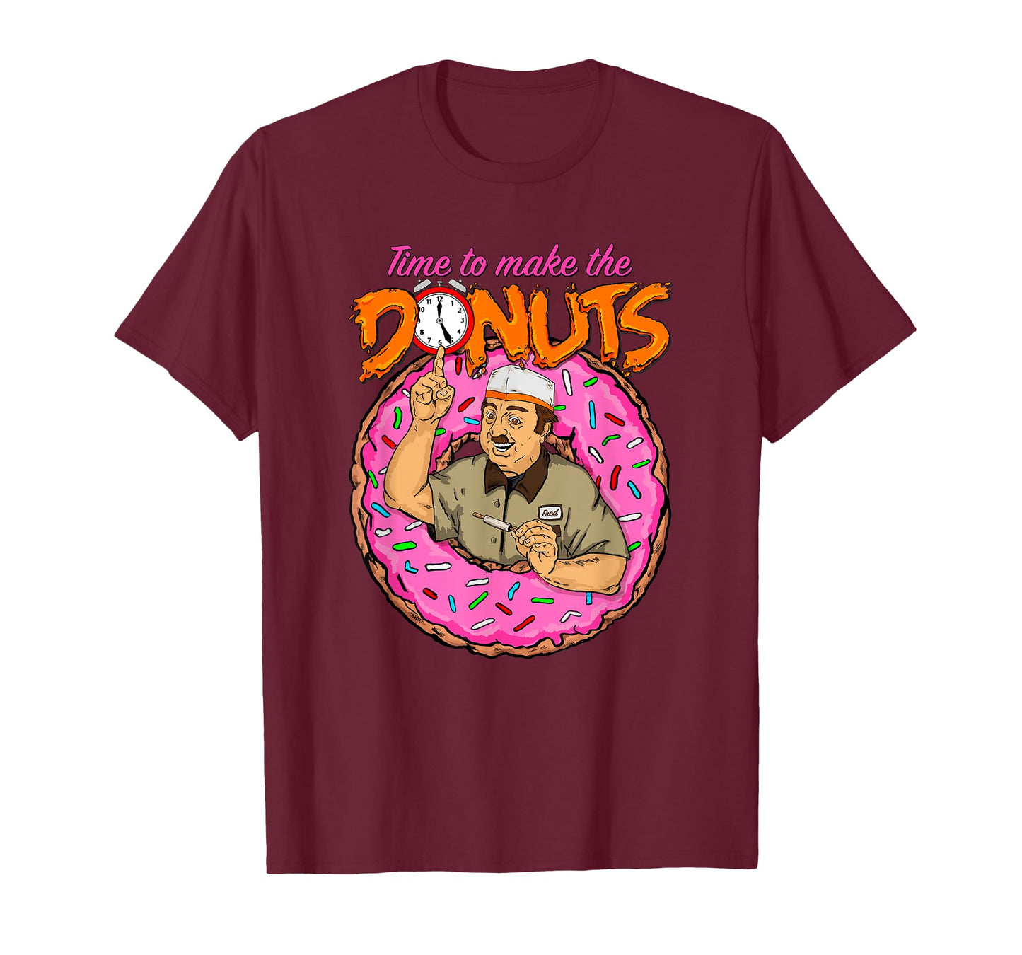 Time To Make The Donuts - funny vintage retro 80's humor tee T-Shirt