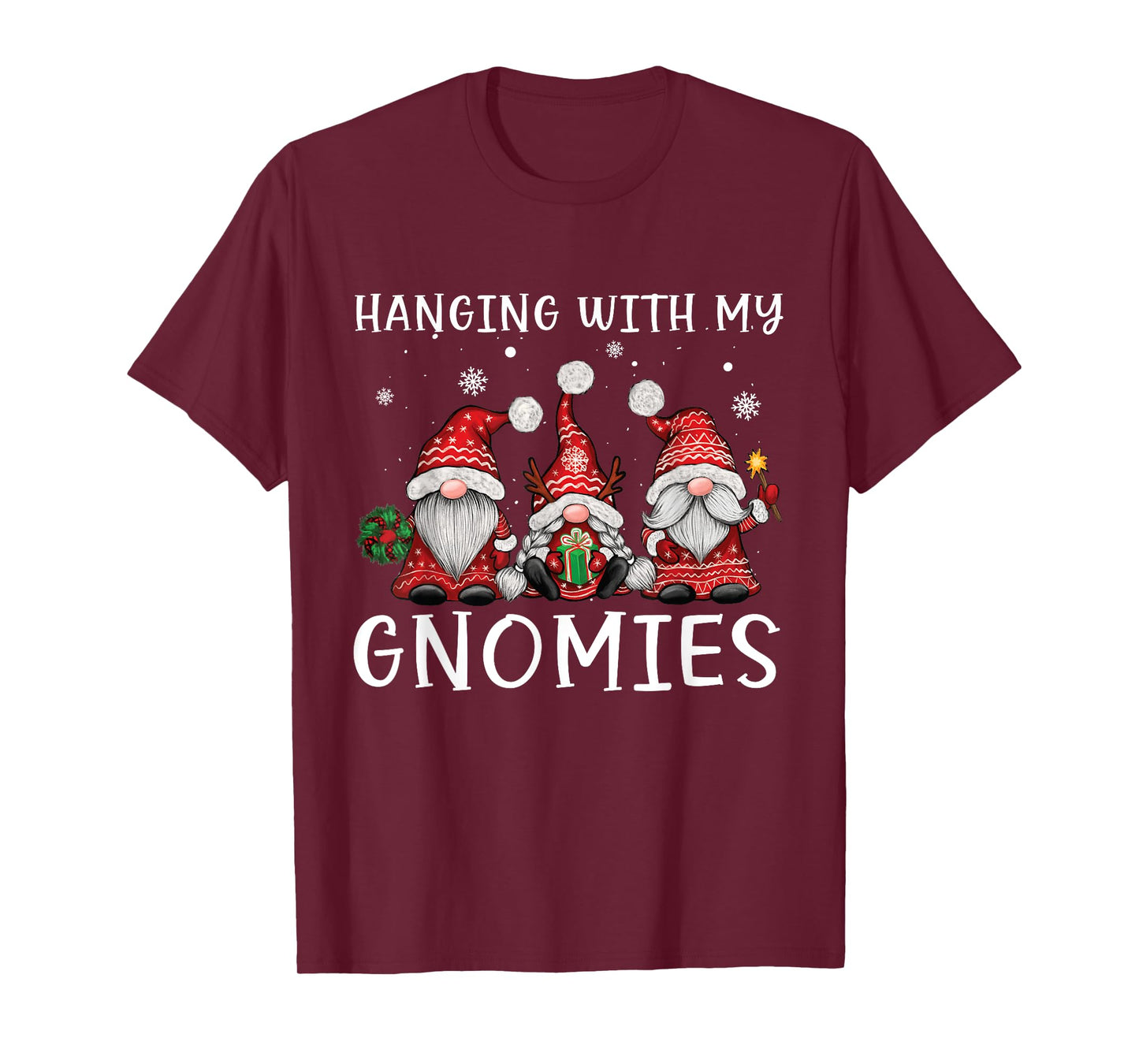 Hanging with My Gnomies Matching Family Christmas Gnome T-Shirt