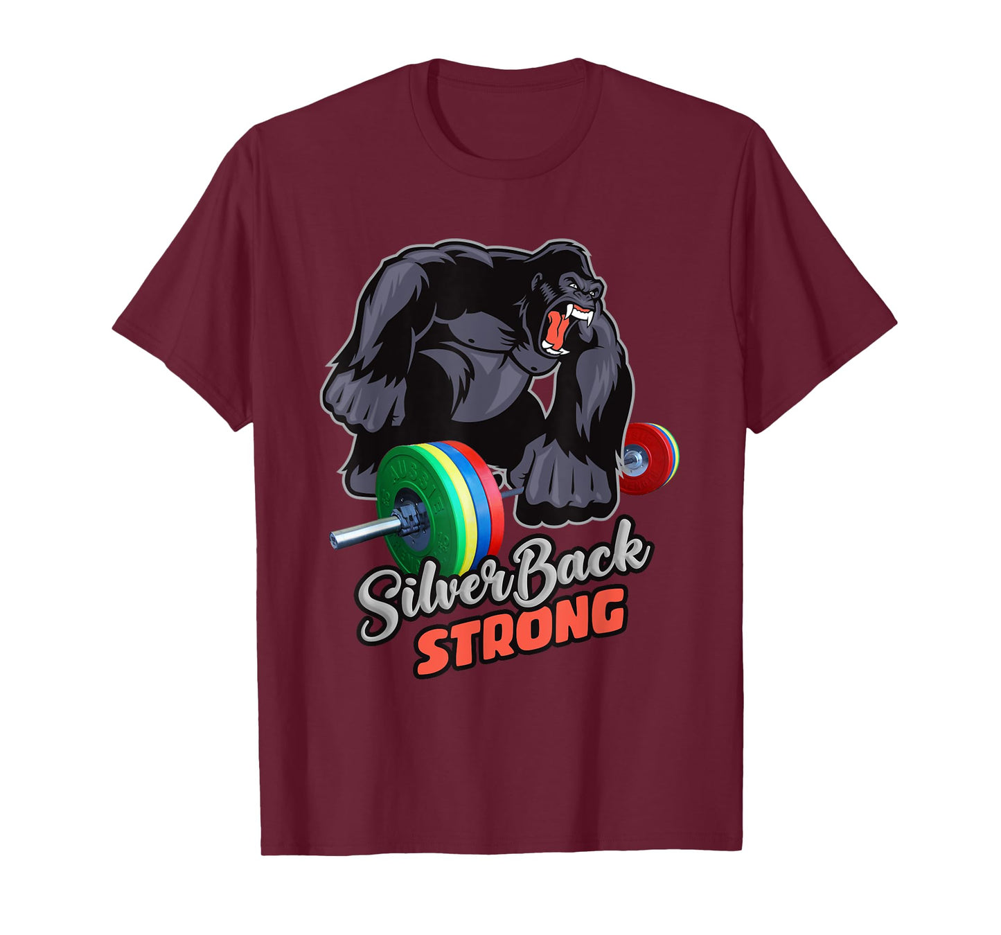 Silverback Strong - Gorilla - Gym Work Out T-Shirt