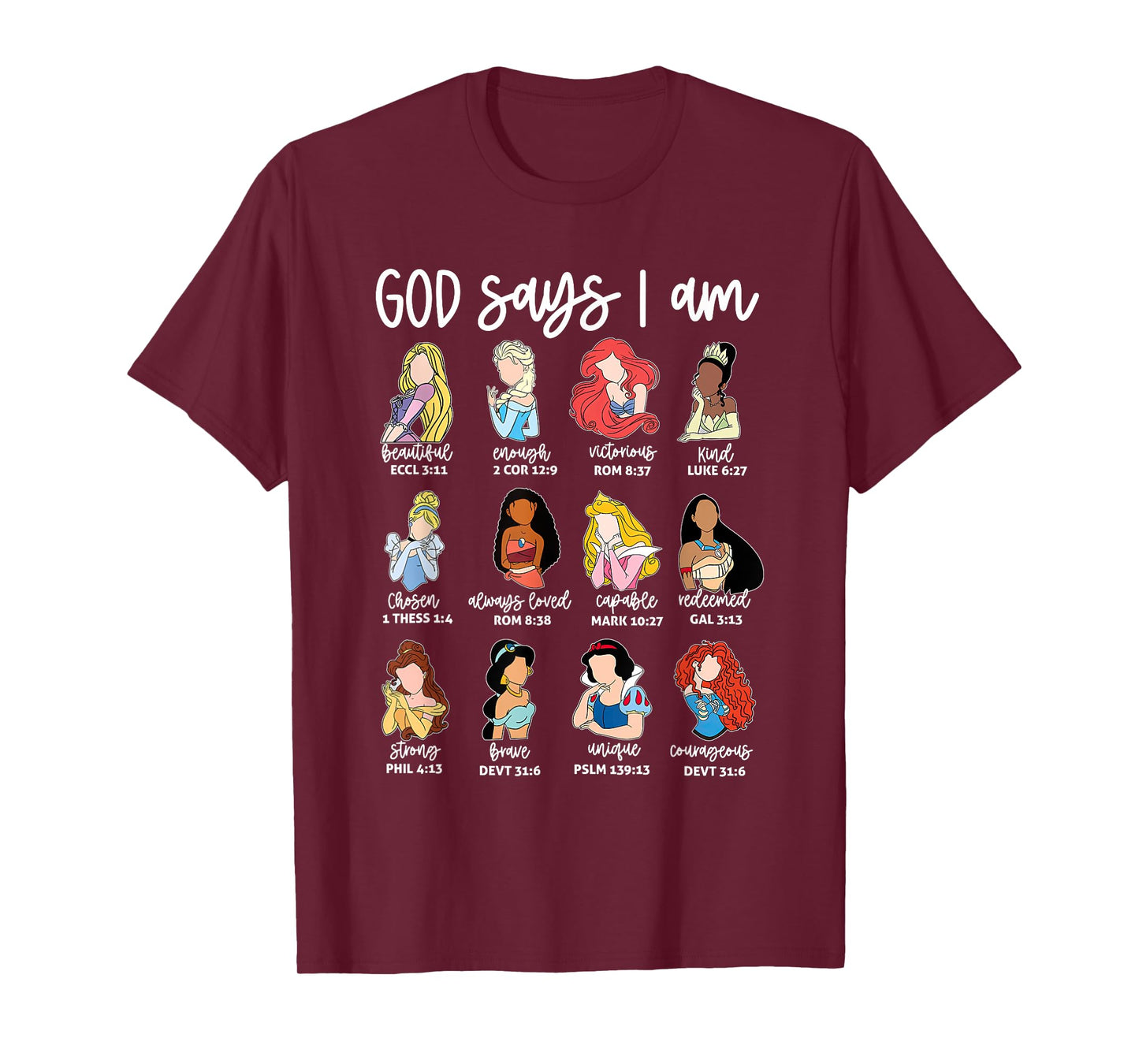 God Says I Am Princess Bible Verse Christian Jesus Religious T-Shirt