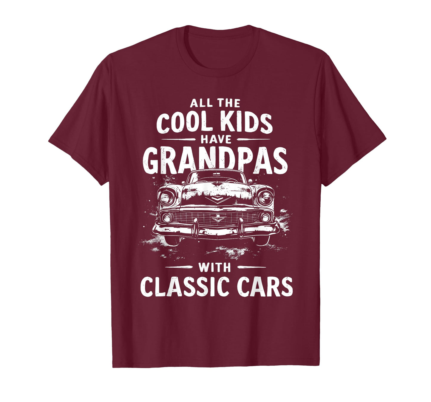 Car Guy Grandpas With Classic Cars Dad Old Car Enthusiast T-Shirt