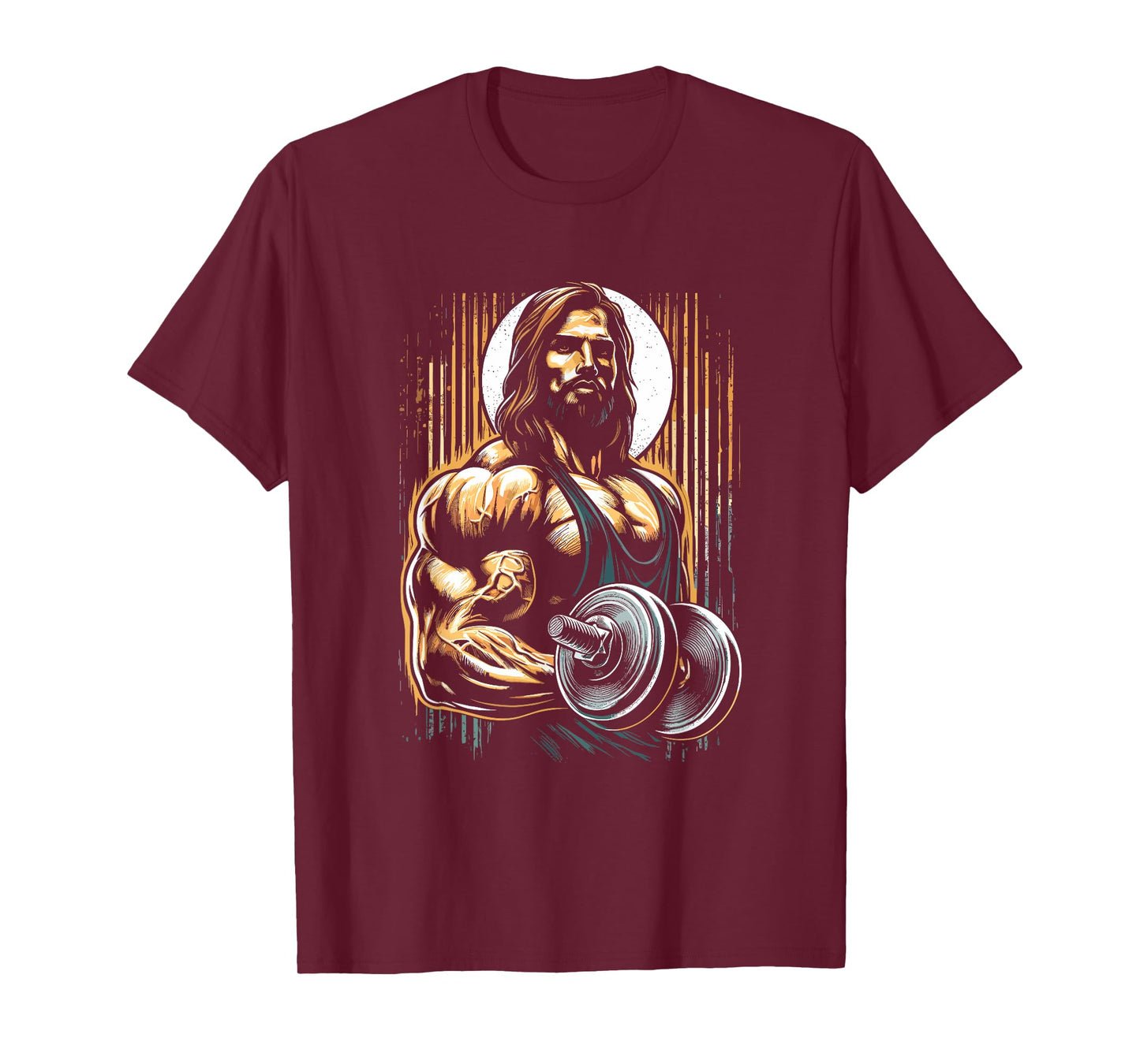 Jesus Bodybuilder - Funny Weightlifting Jesus Gym Workout T-Shirt