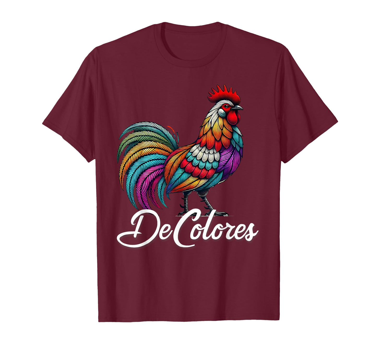 DeColores Cursillo Rainbow Rooster Catholic T-Shirt
