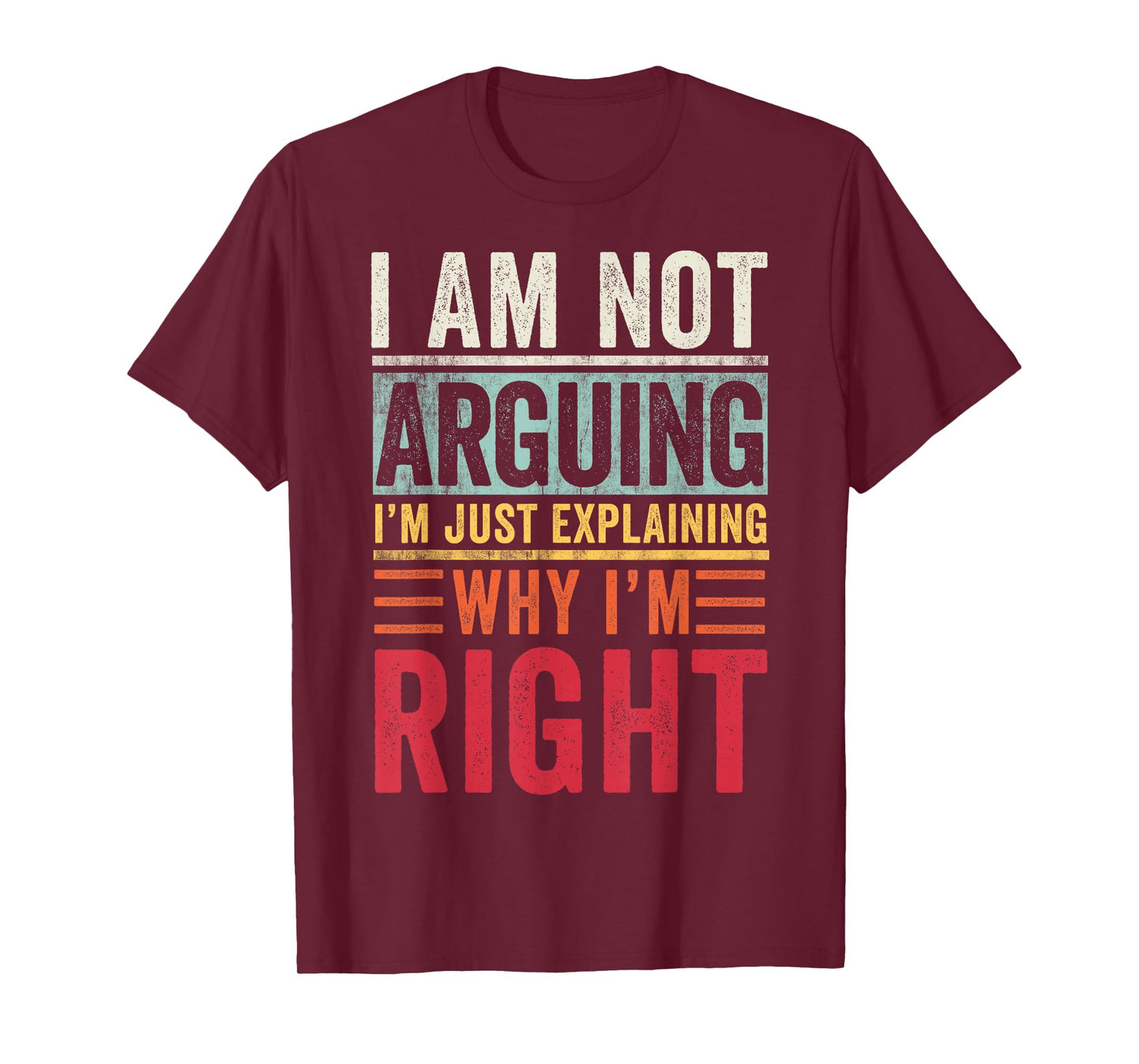 I'm Not Arguing I'm Just Explaining Why I'm Right Retro T-Shirt