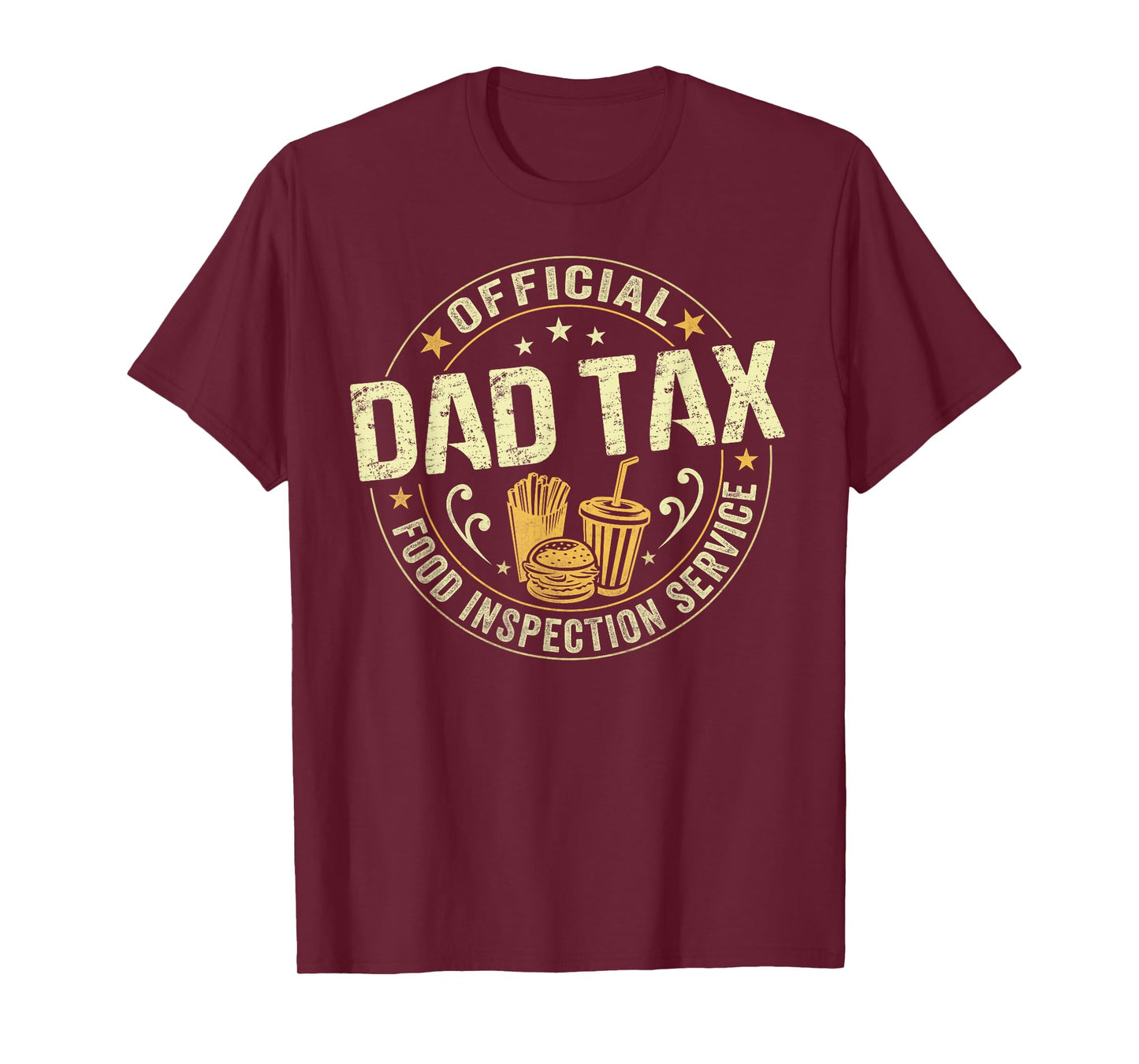 Dad Tax Food Inspection Daddy Vintage Fathers Day Papa T-Shirt