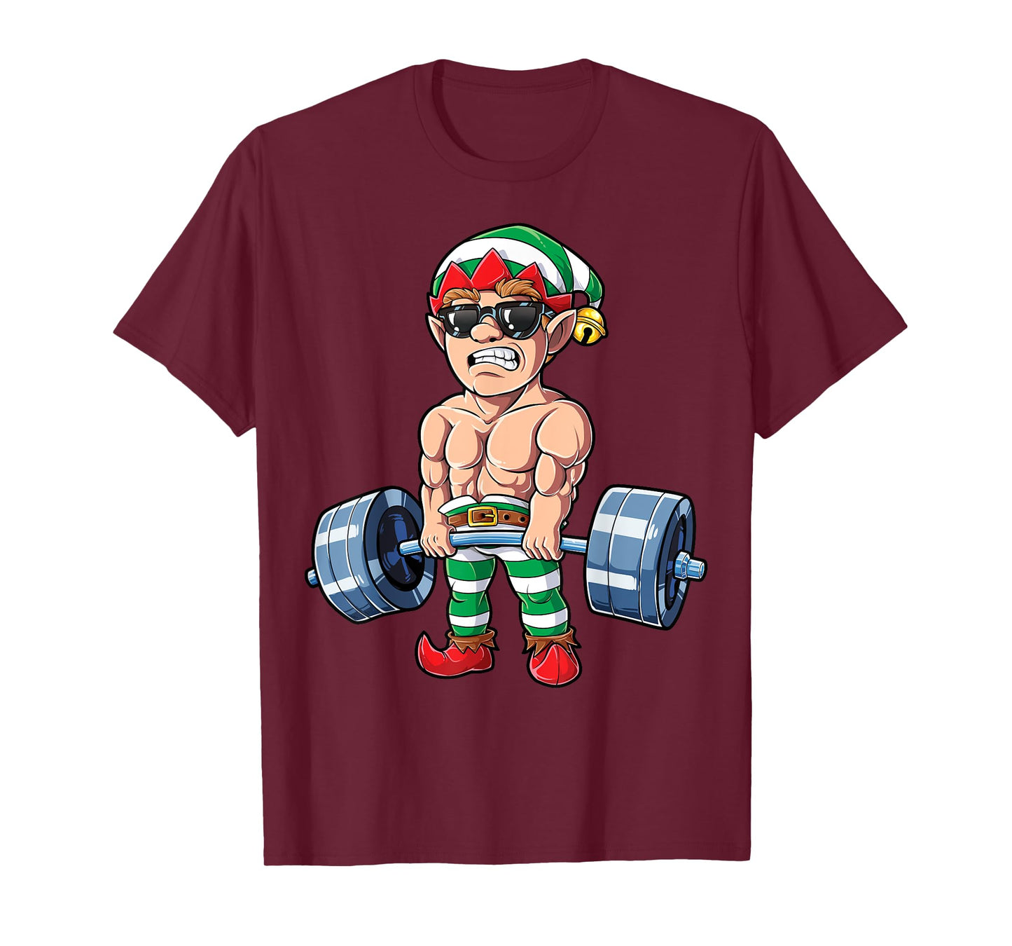 Eleven Weightlifting Christmas Fitness Gym Deadlift Xmas Men T-Shirt