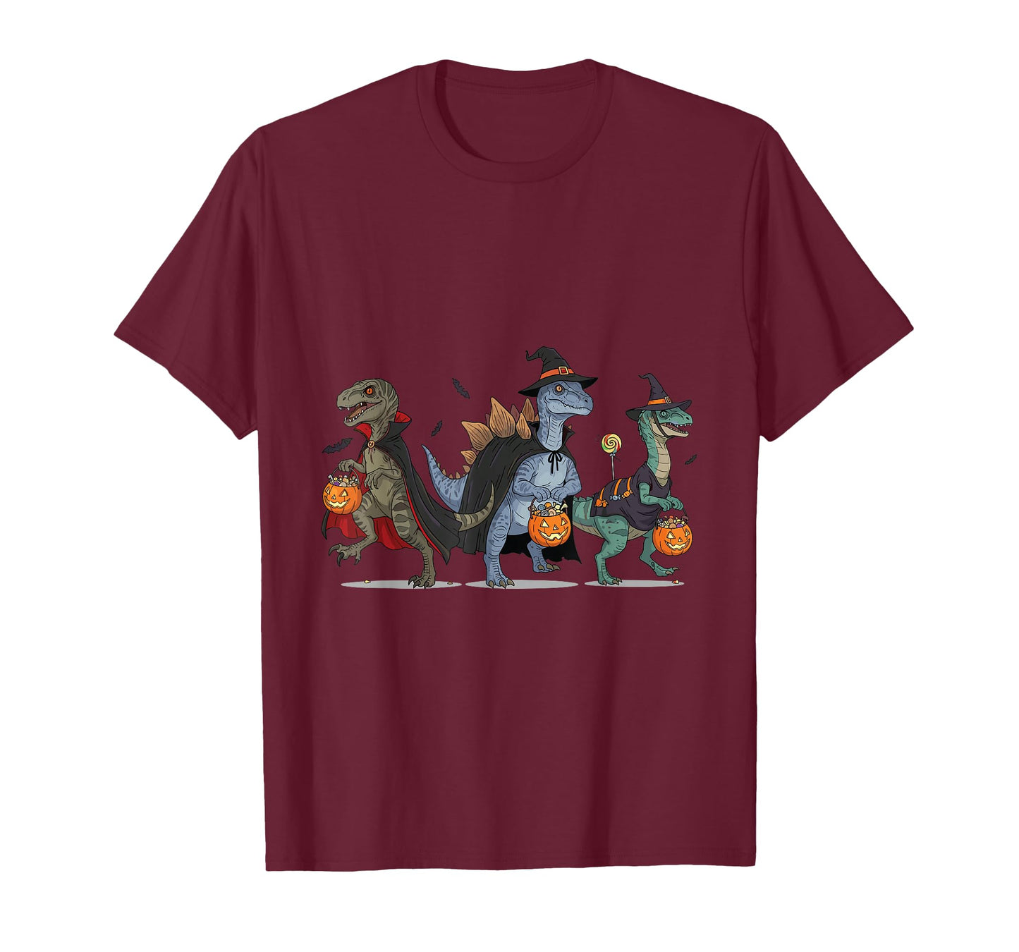 Halloween Dinosaur Candy Squad Funny Cute T-Shirt