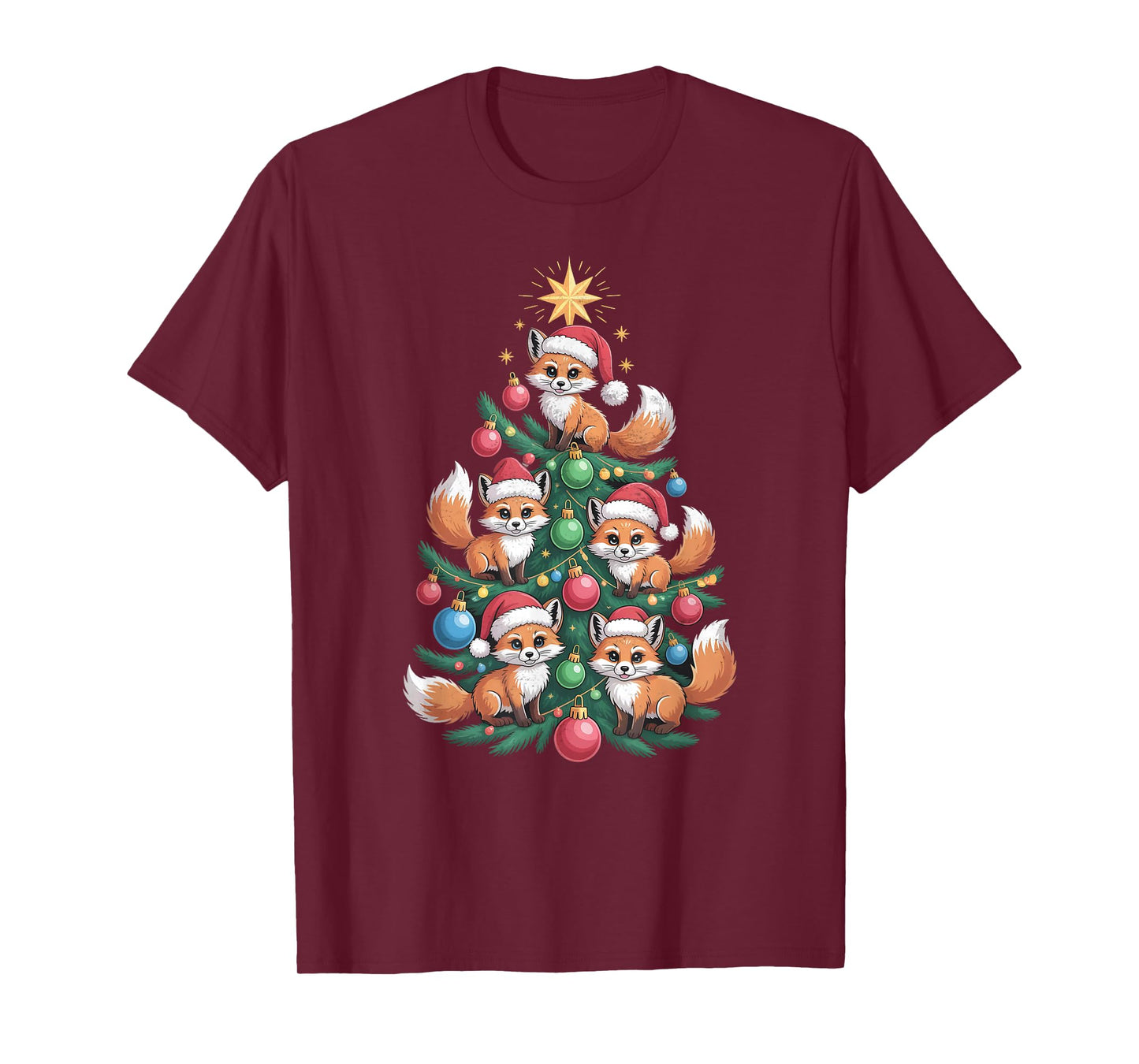 Fox Christmas Tree T-Shirt