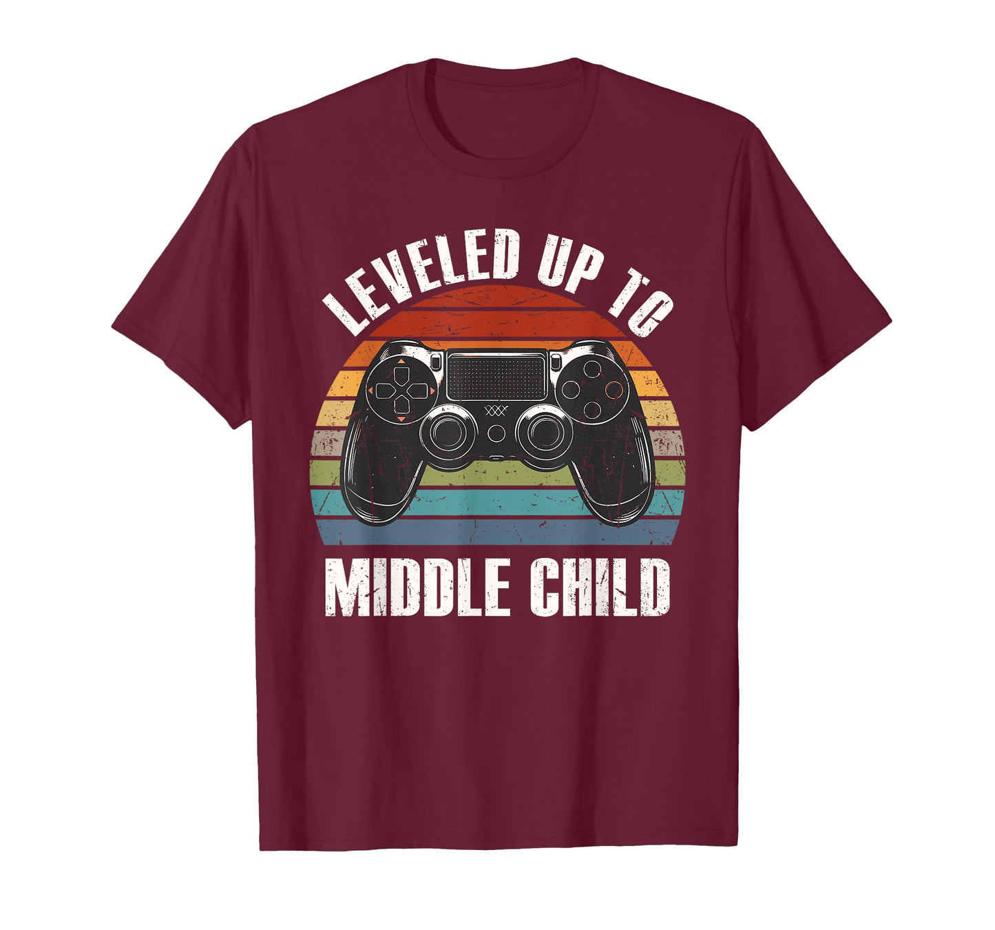 Leveled Up To Middle Child Promoted To Future Middle Child T-Shirt