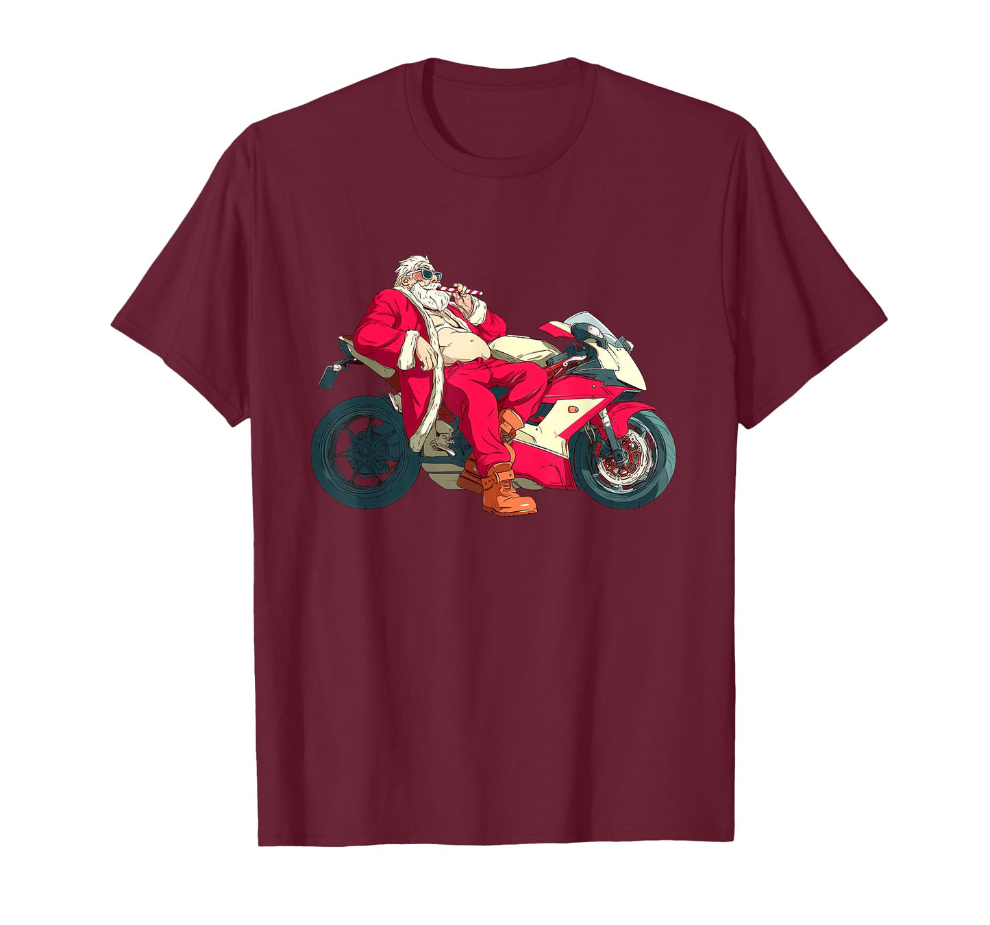 Naughty Motorbike Santa Costume for Motorcycles Lovers T-Shirt