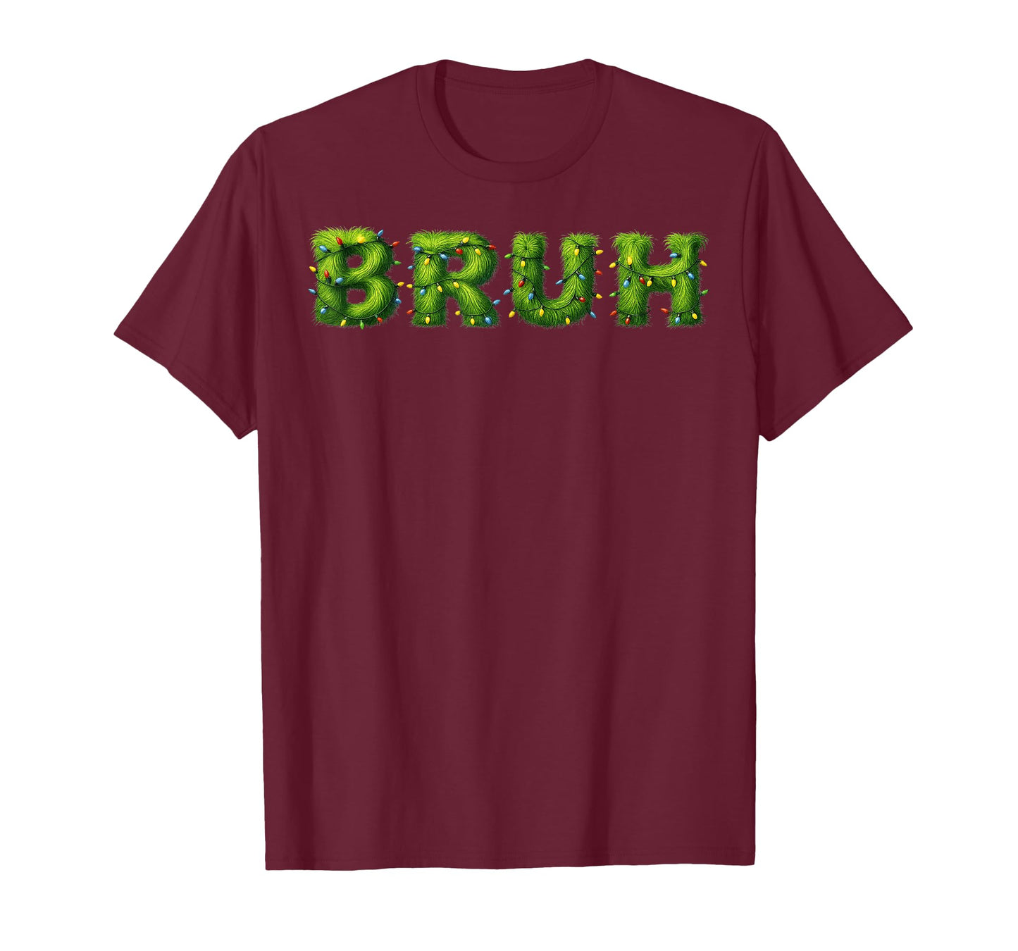 Funny Bruh Christmas Tree Xmas Pjs Pajamas Pajama Men Boy T-Shirt