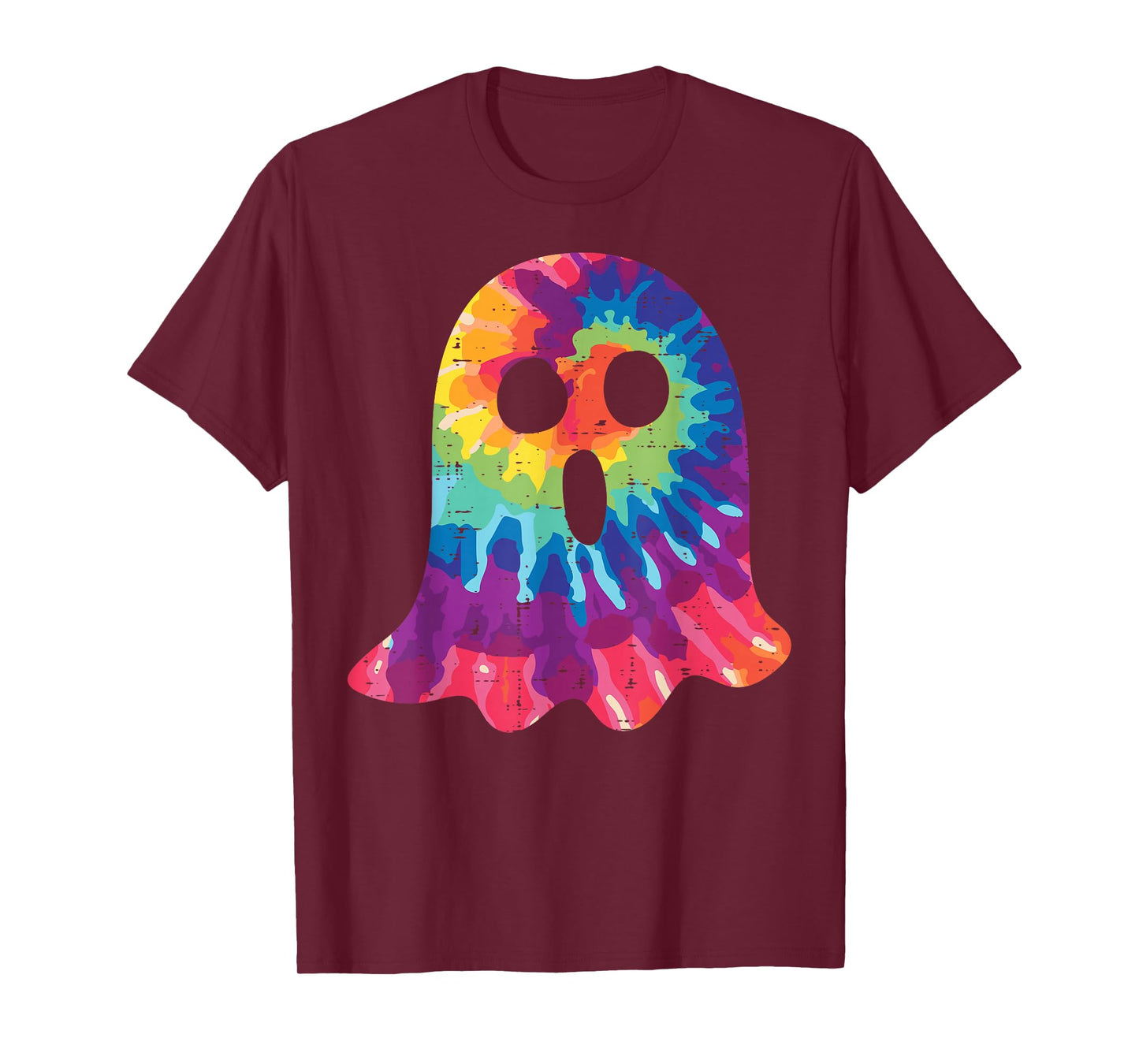 Halloween Ghost Tie Dye Retro Hippie Costume Men Women Kids T-Shirt