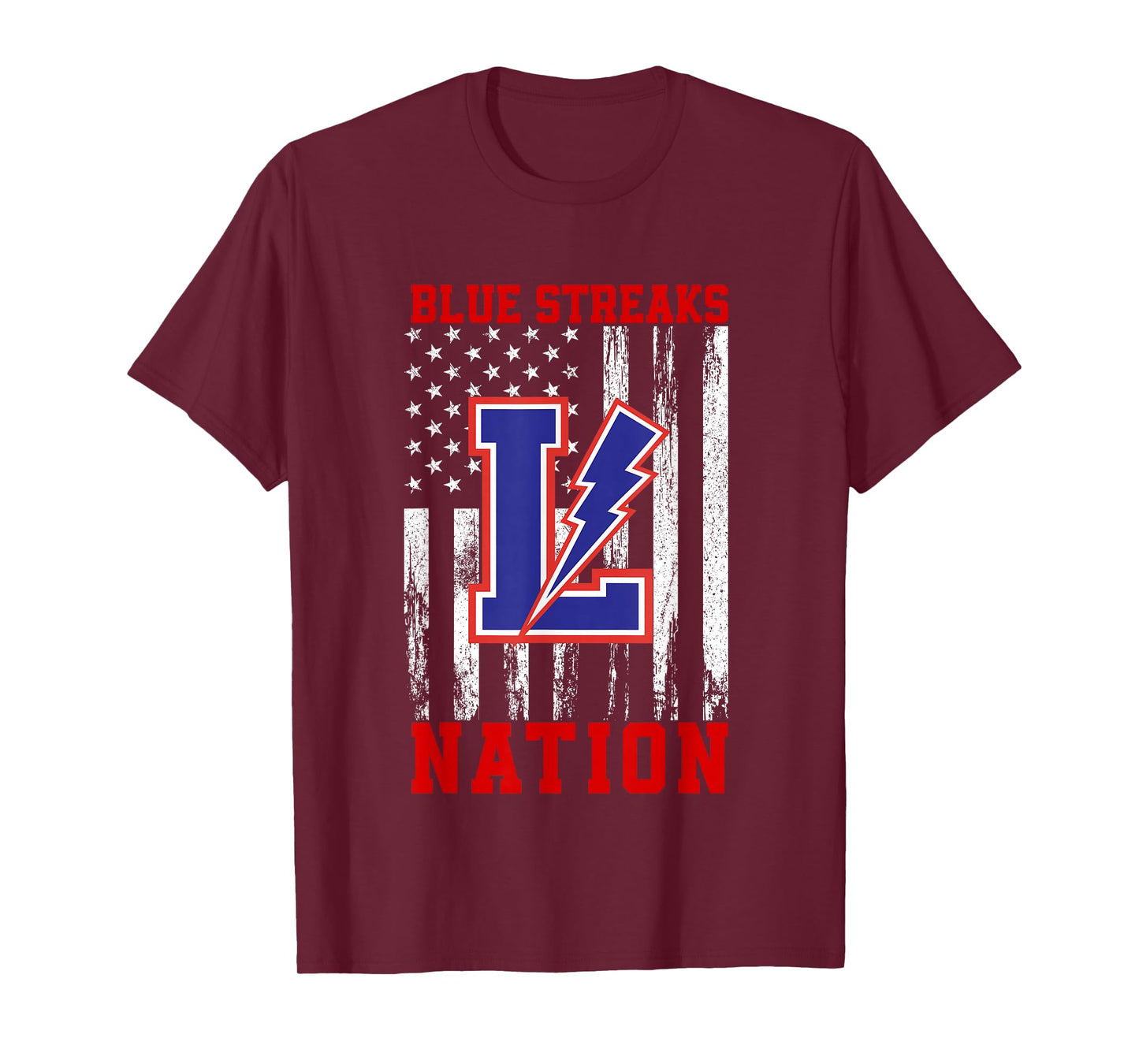 Lake Blue Streaks Logo Nation HS T-Shirt