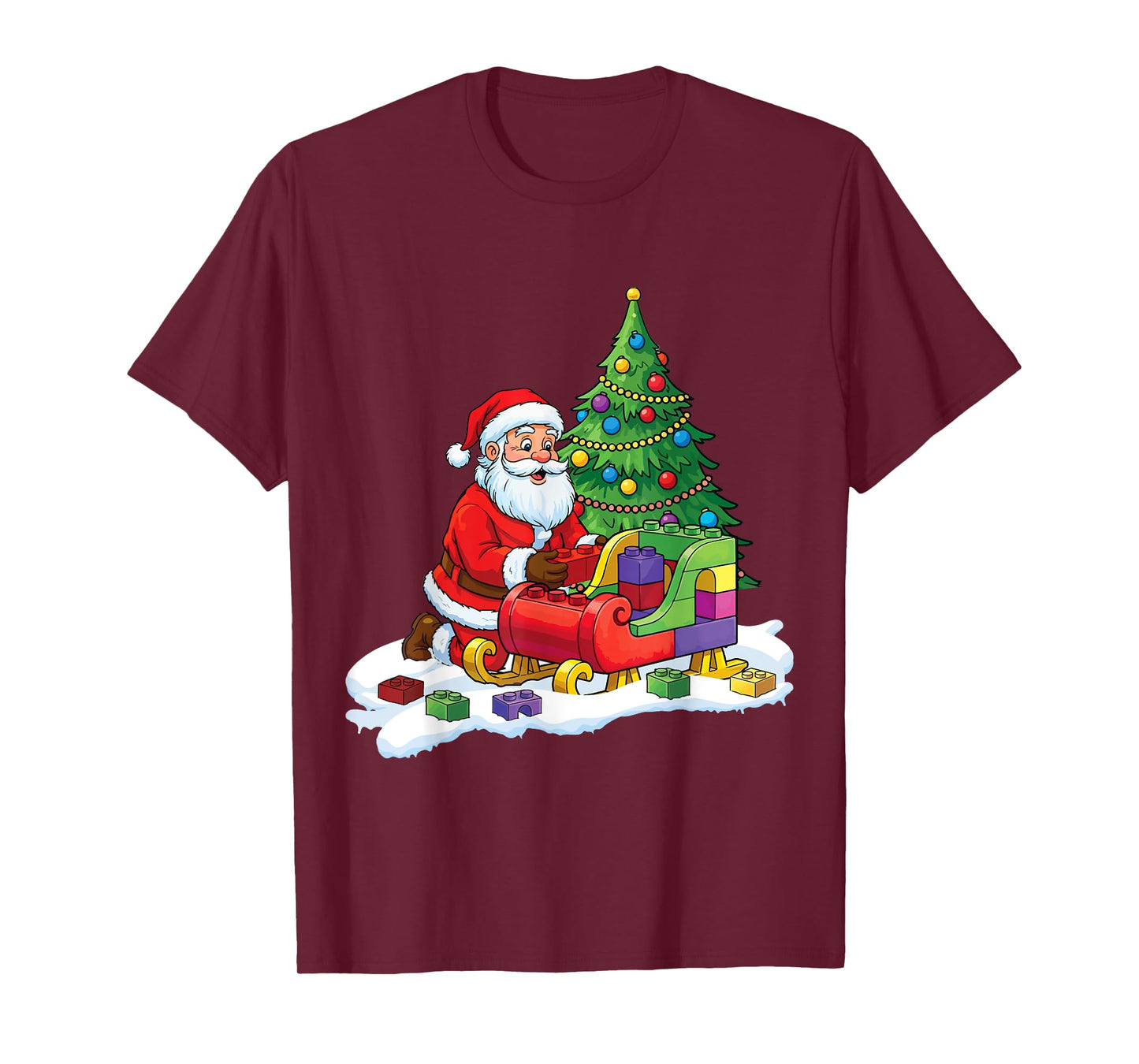 Block Building Christmas Builder Brick Master Brick Builder T-Shirt