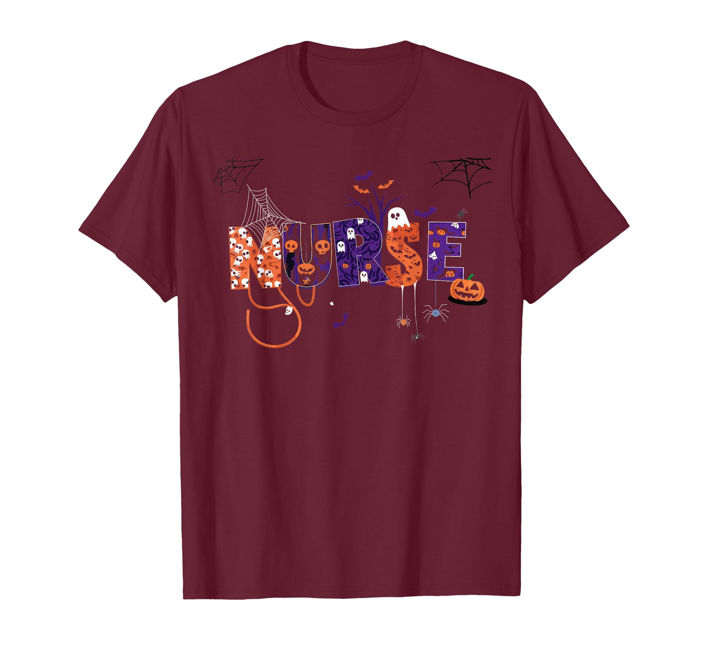 Halloween Tshirt Women Men Skeleton Witch Monster Party T-Shirt