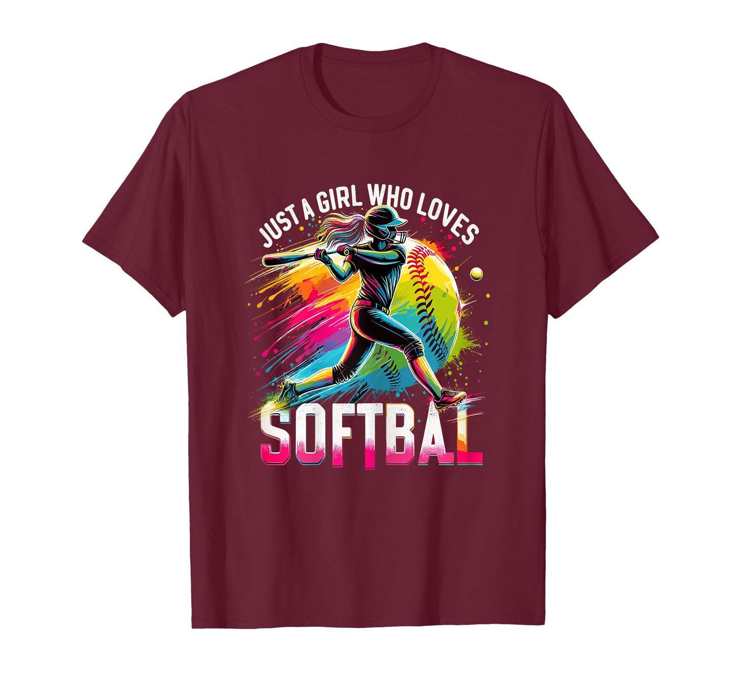 Just A Girl Who Loves Softball T-Shirt