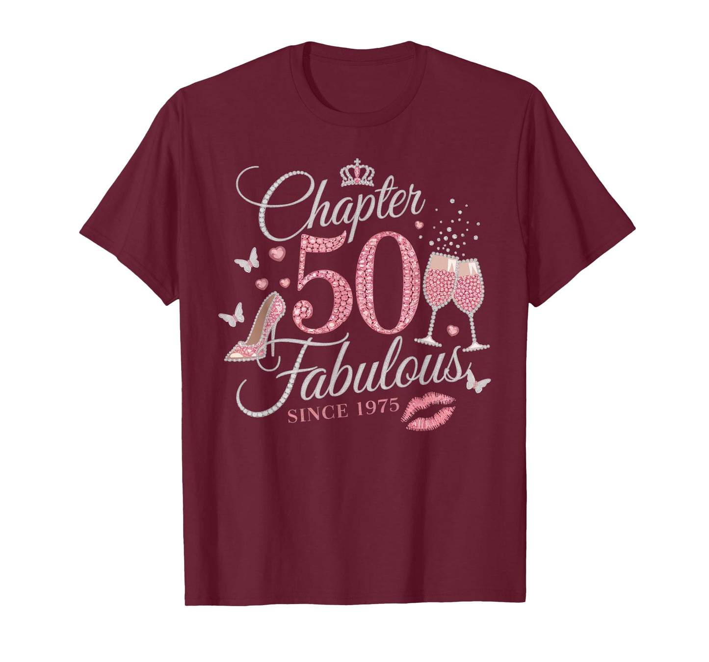 Chapter 50 Fabulous Since 1975 50th Birthday Women Girl T-Shirt
