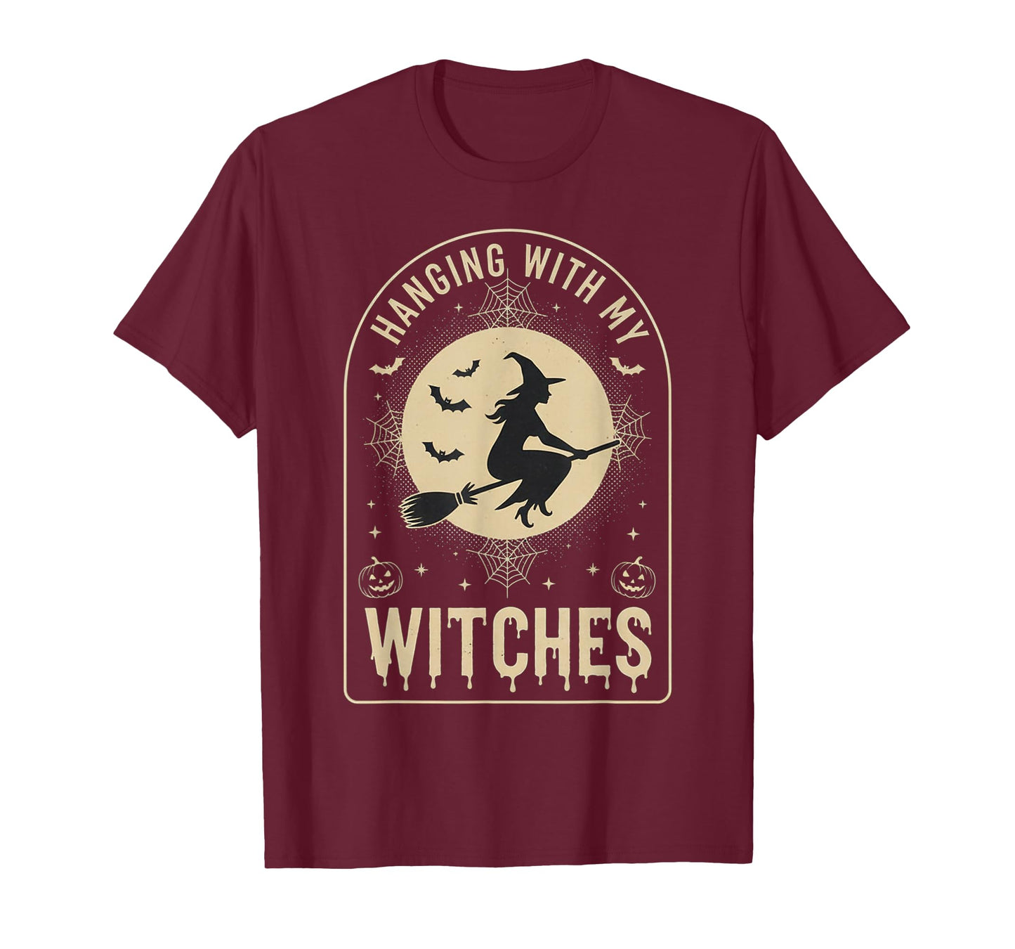 Halloween Hanging with My Witches Funny Tarot Friend Lover T-Shirt