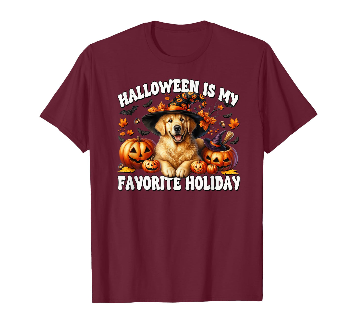 Golden Retriever Halloween is My Favorite Holiday for Witch T-Shirt