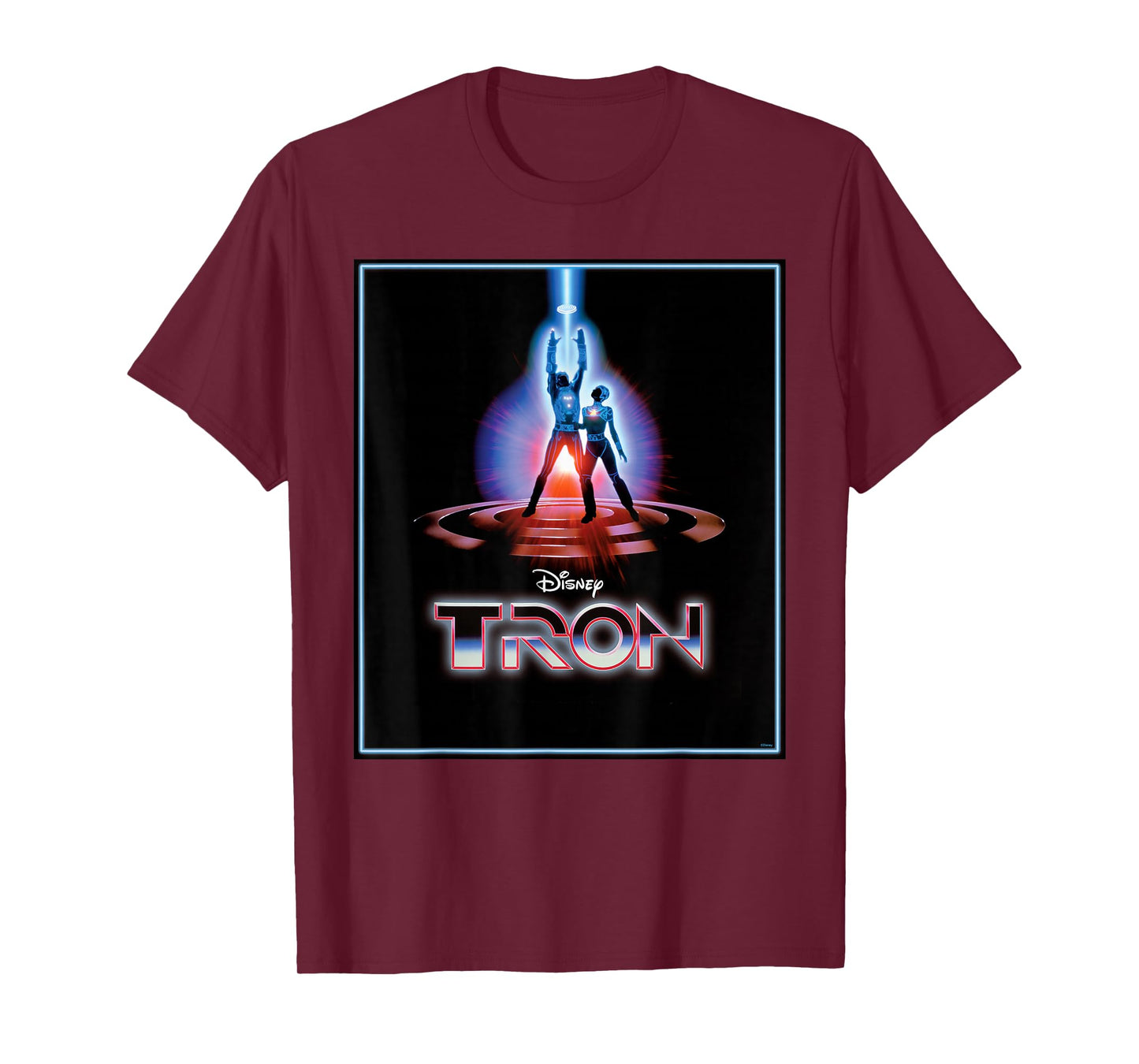 Disney TRON Official 1982 Original Movie Poster Art and Logo T-Shirt