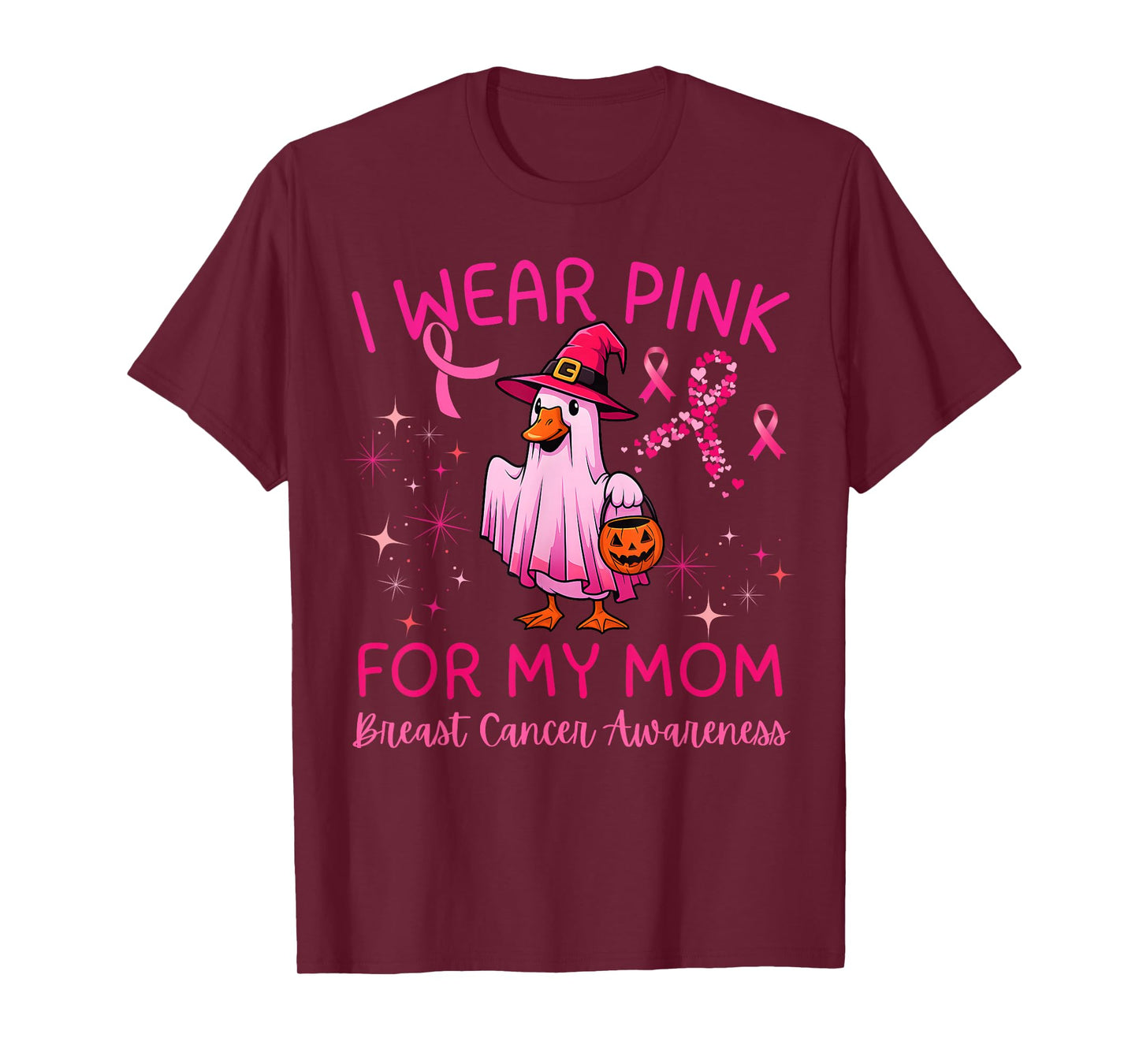 I Wear Pink for My Mom Breast Cancer Awareness tee Kid Women T-Shirt